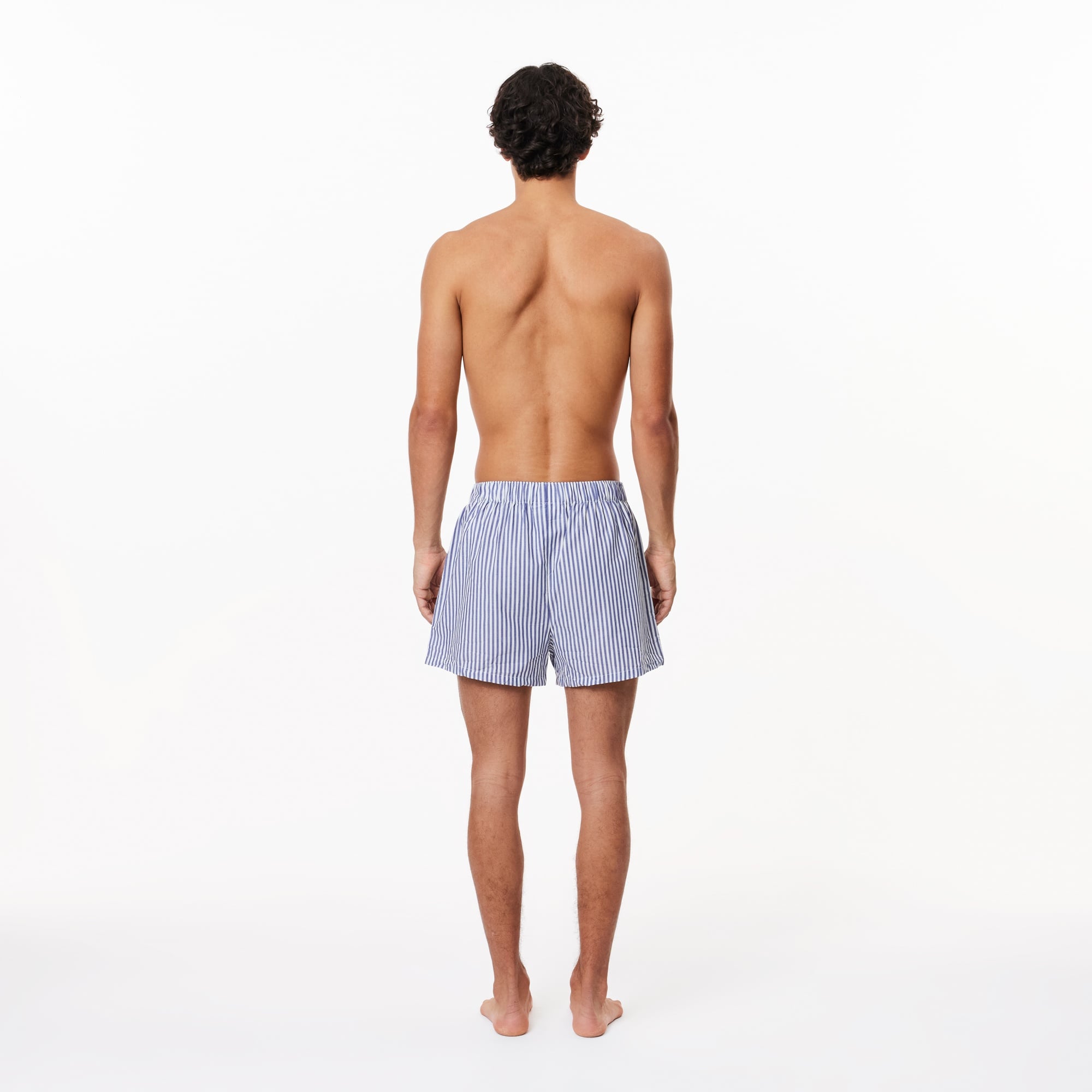 Lacoste Erkek Çizgili 3'lü Mavi Boxer