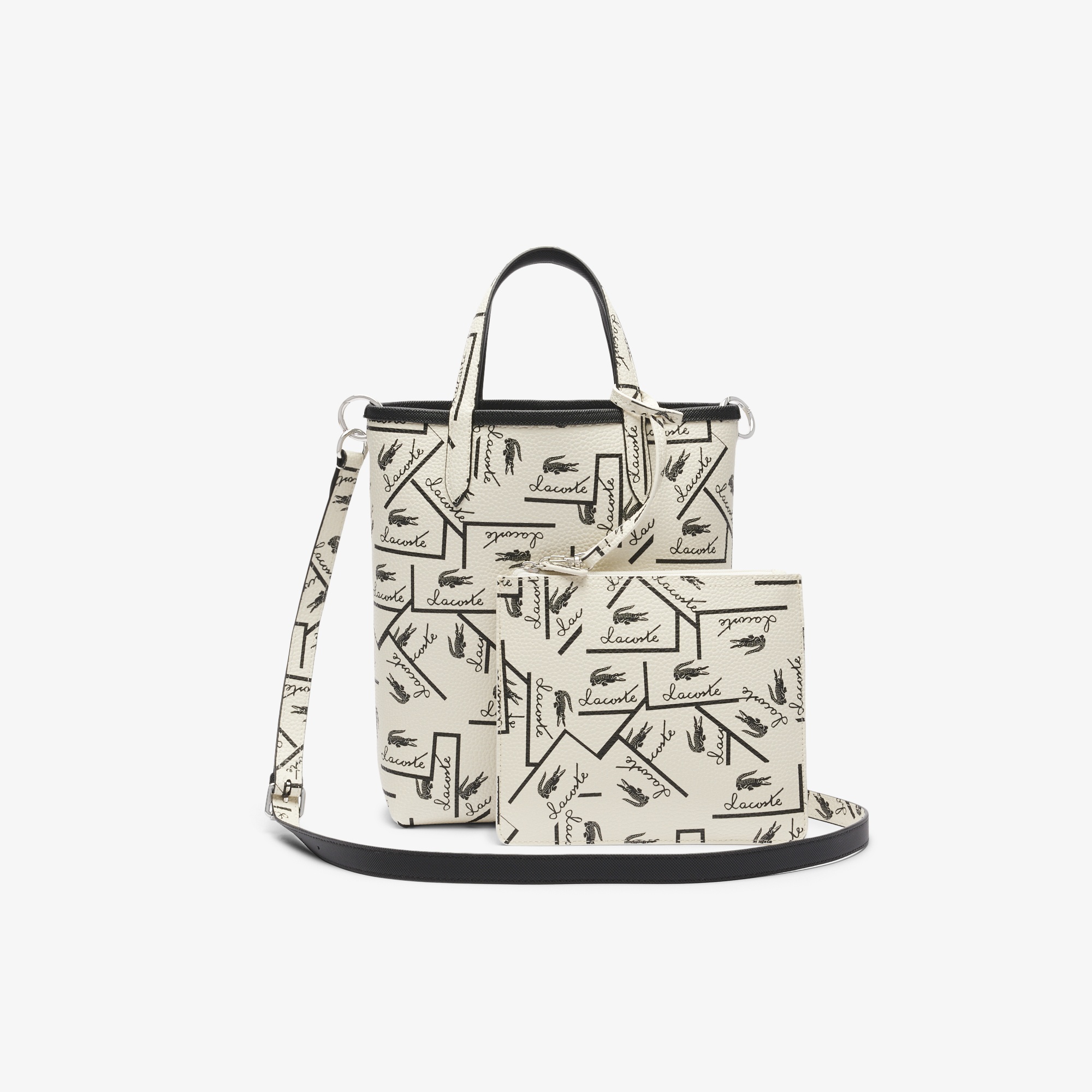 Lacoste Anna Kadın Çift Taraflı Siyah Omuz Çantası