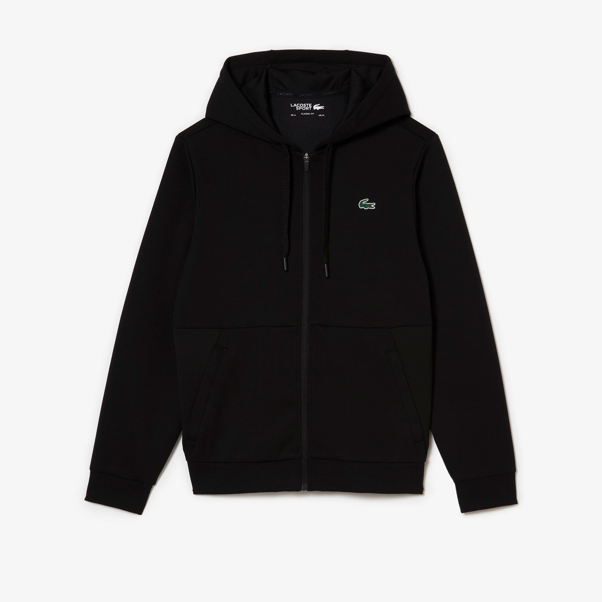 Lacoste Erkek Classic Fit Kapüşonlu Siyah Sweatshirt