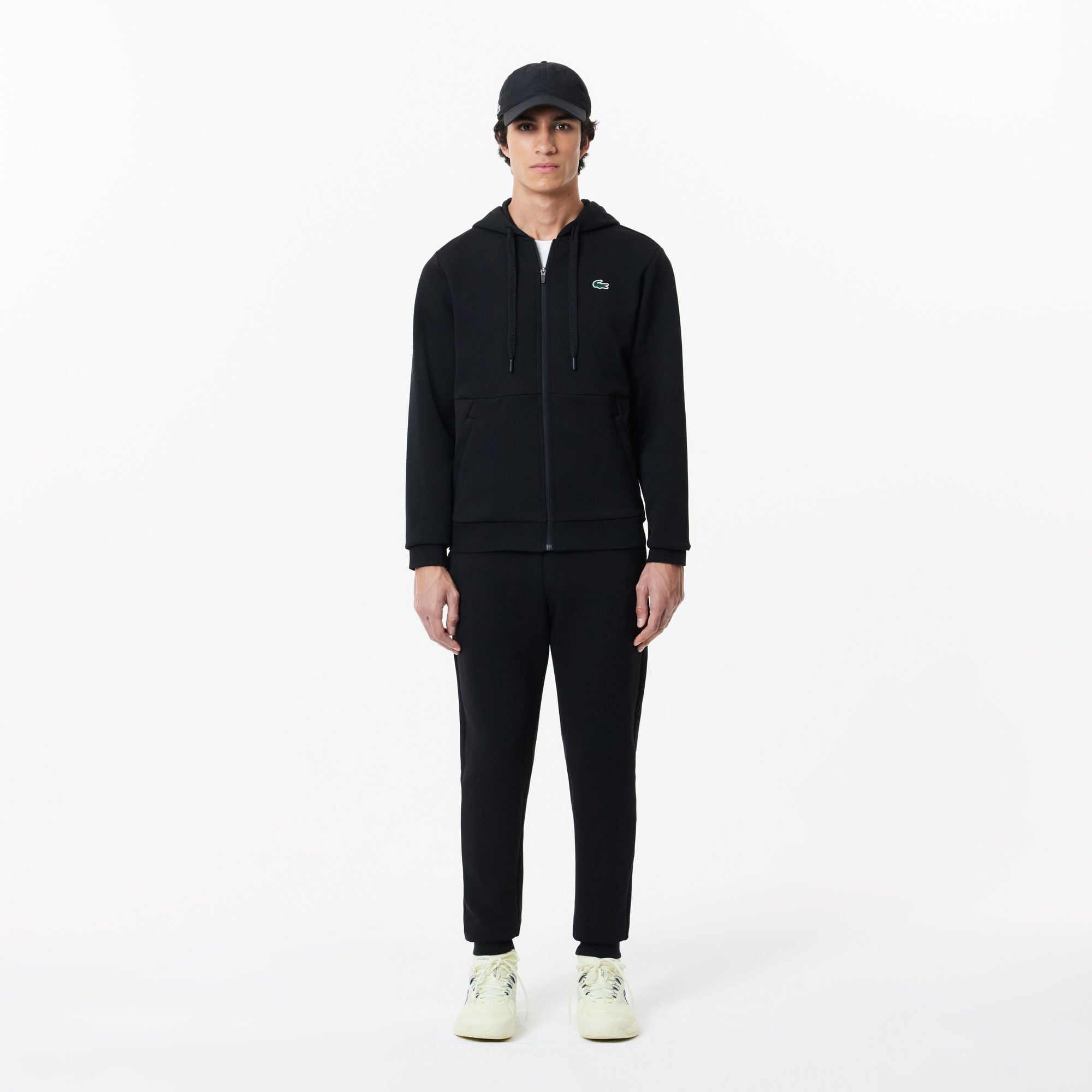 Lacoste Erkek Classic Fit Kapüşonlu Siyah Sweatshirt