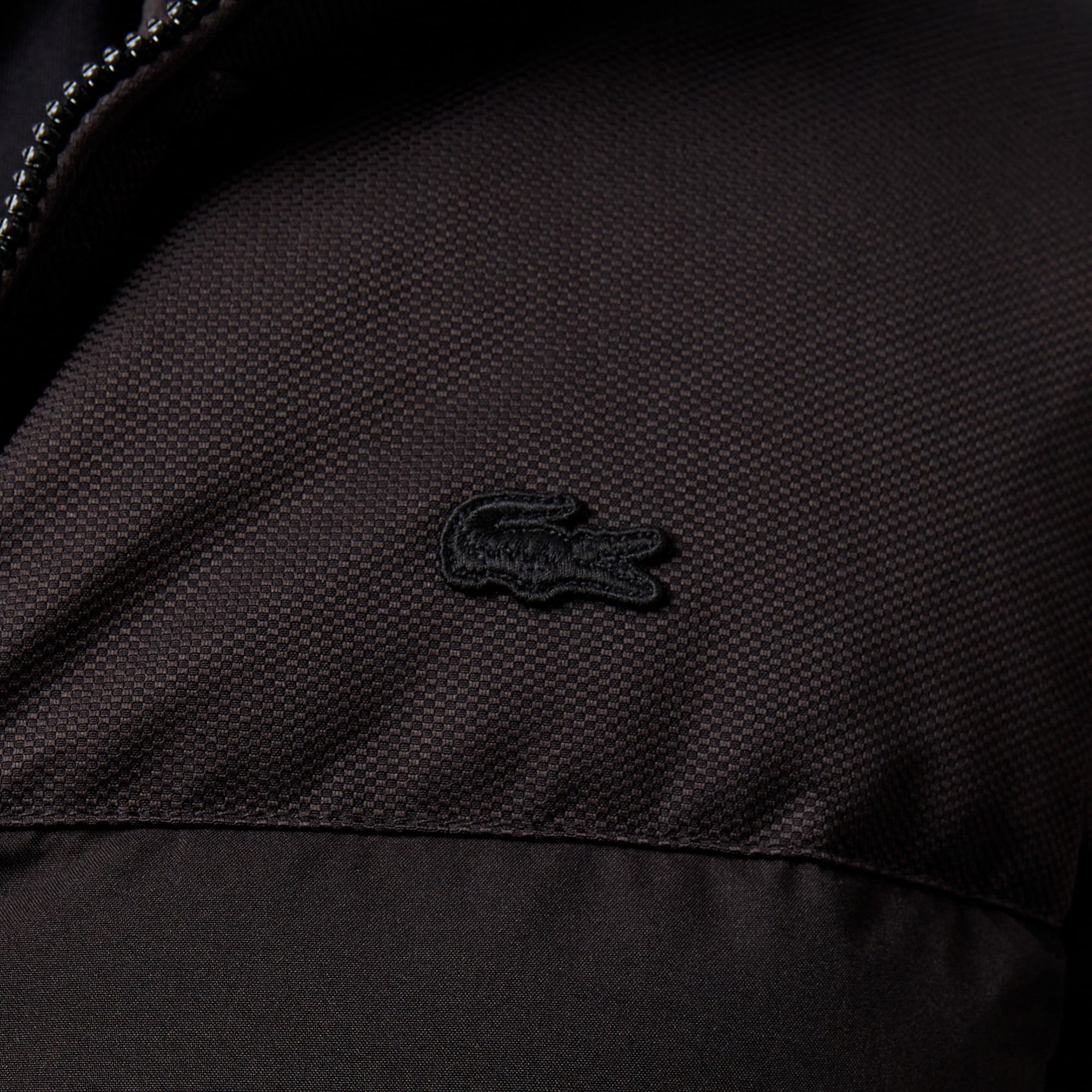 Lacoste Erkek Kapüşonlu Siyah Şişme Mont