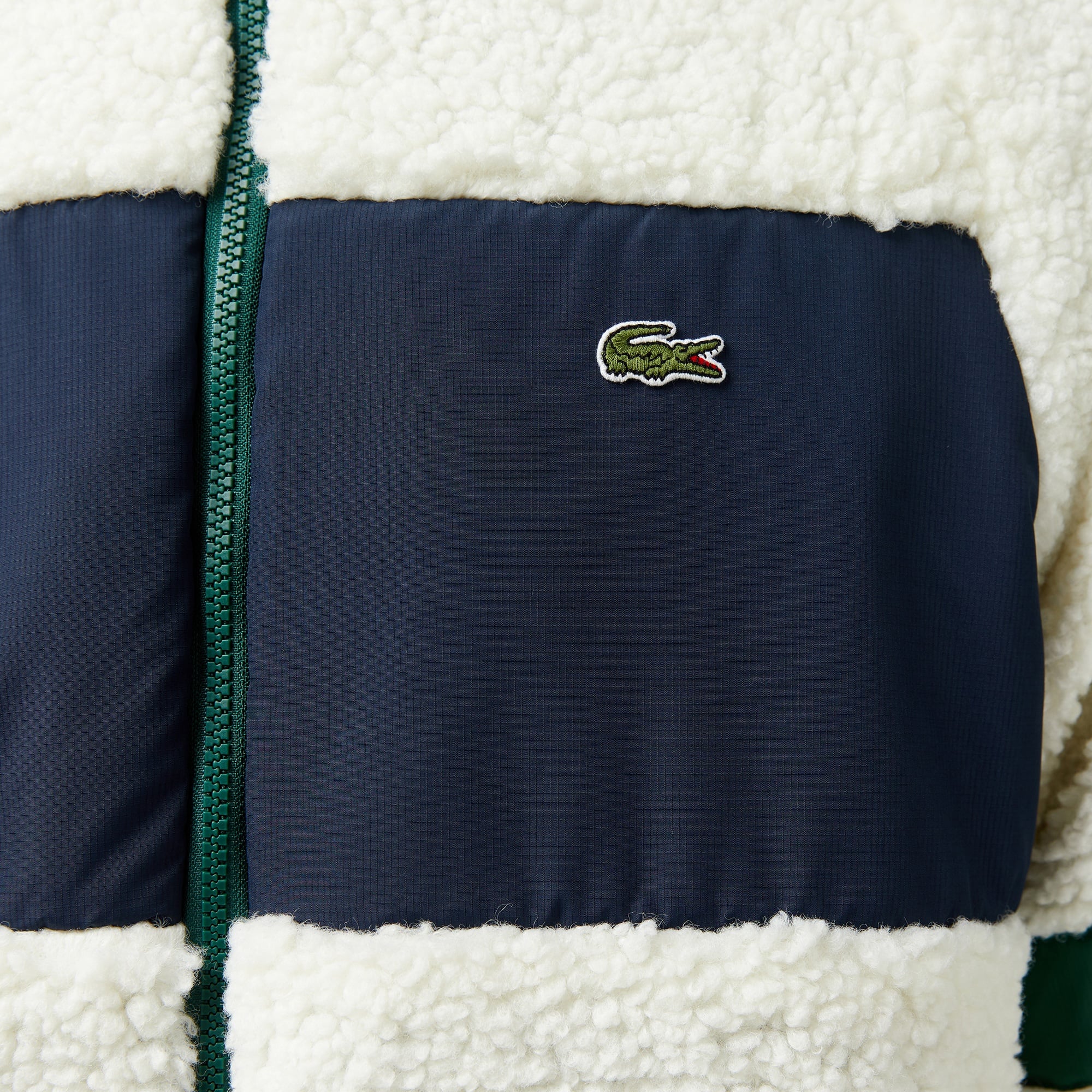 Lacoste Erkek Renk Bloklu Beyaz Ceket