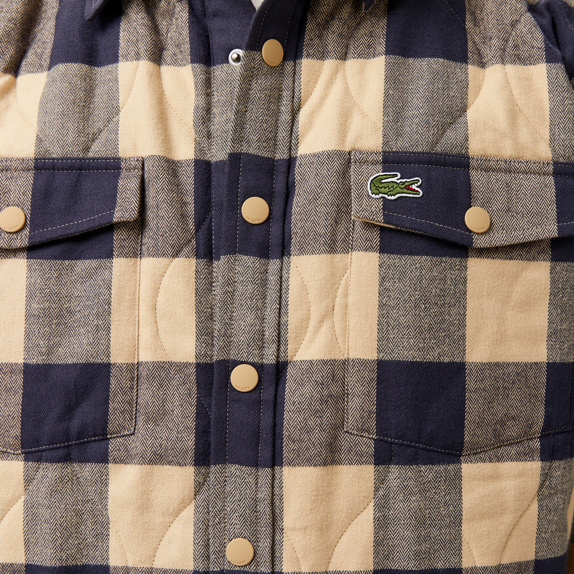 Lacoste Erkek Relaxed Fit Ekose Kahverengi Gömlek