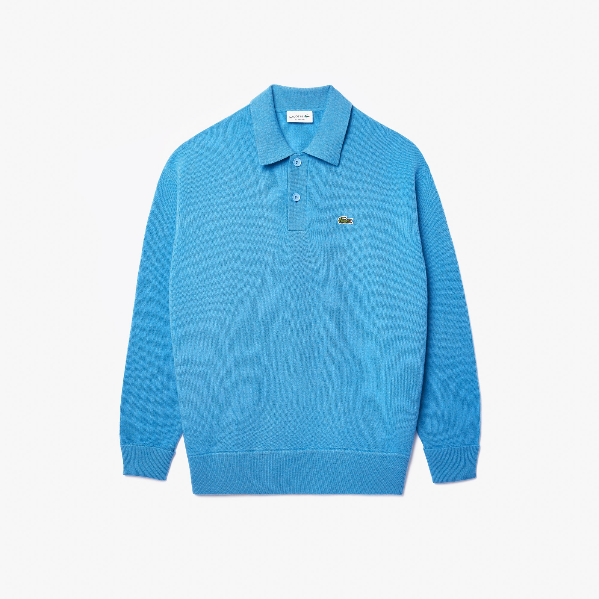 Lacoste Erkek Relaxed Fit Polo Yaka Yün Mavi Triko