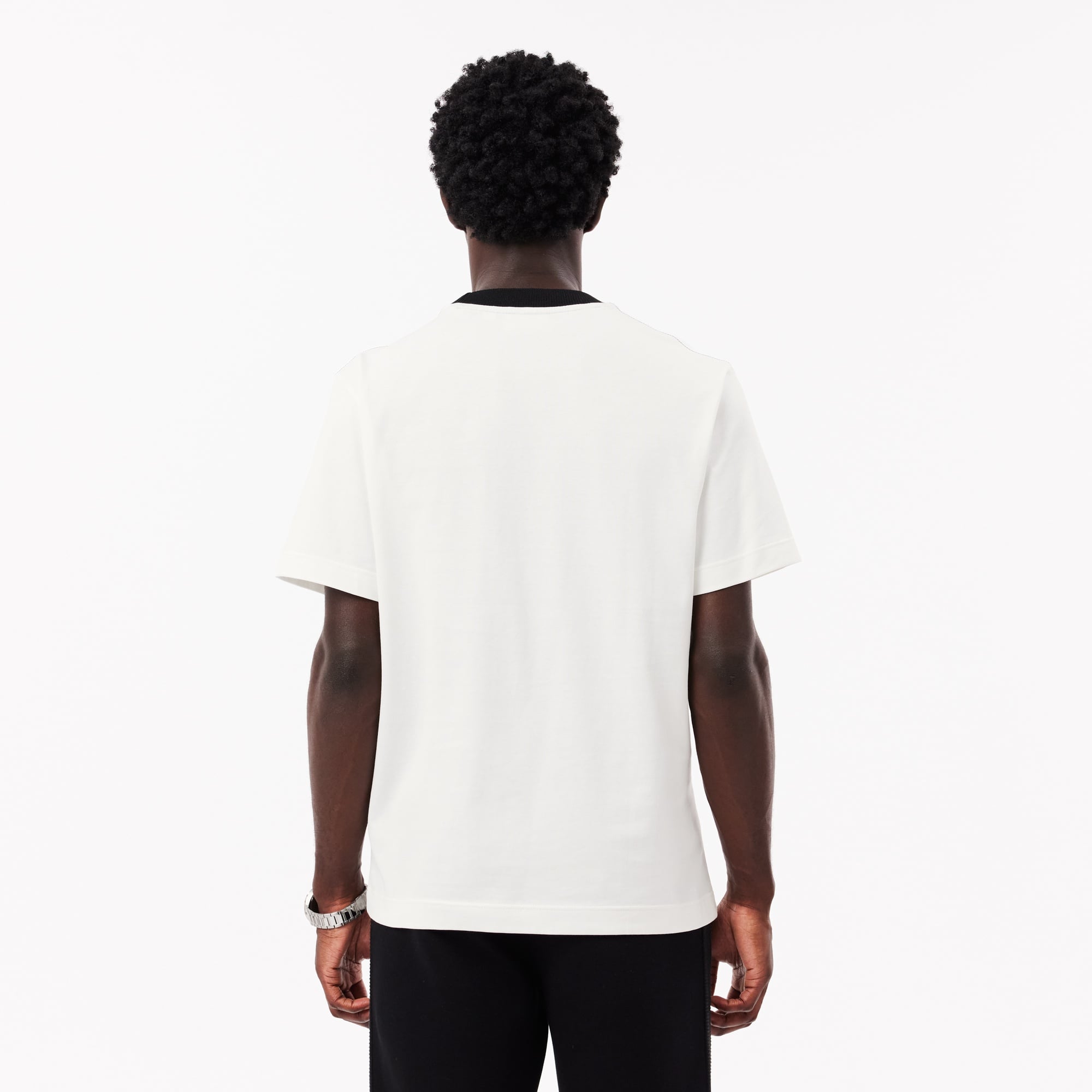 Lacoste Erkek Classic Fit Bisiklet Yaka Beyaz T-Shirt