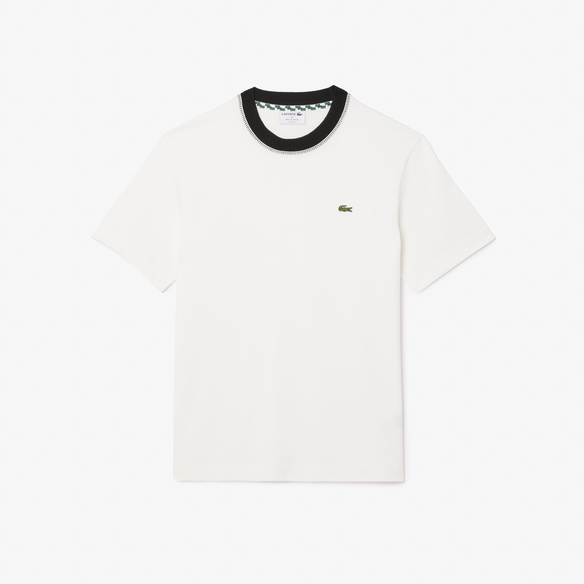 Lacoste Erkek Classic Fit Bisiklet Yaka Beyaz T-Shirt