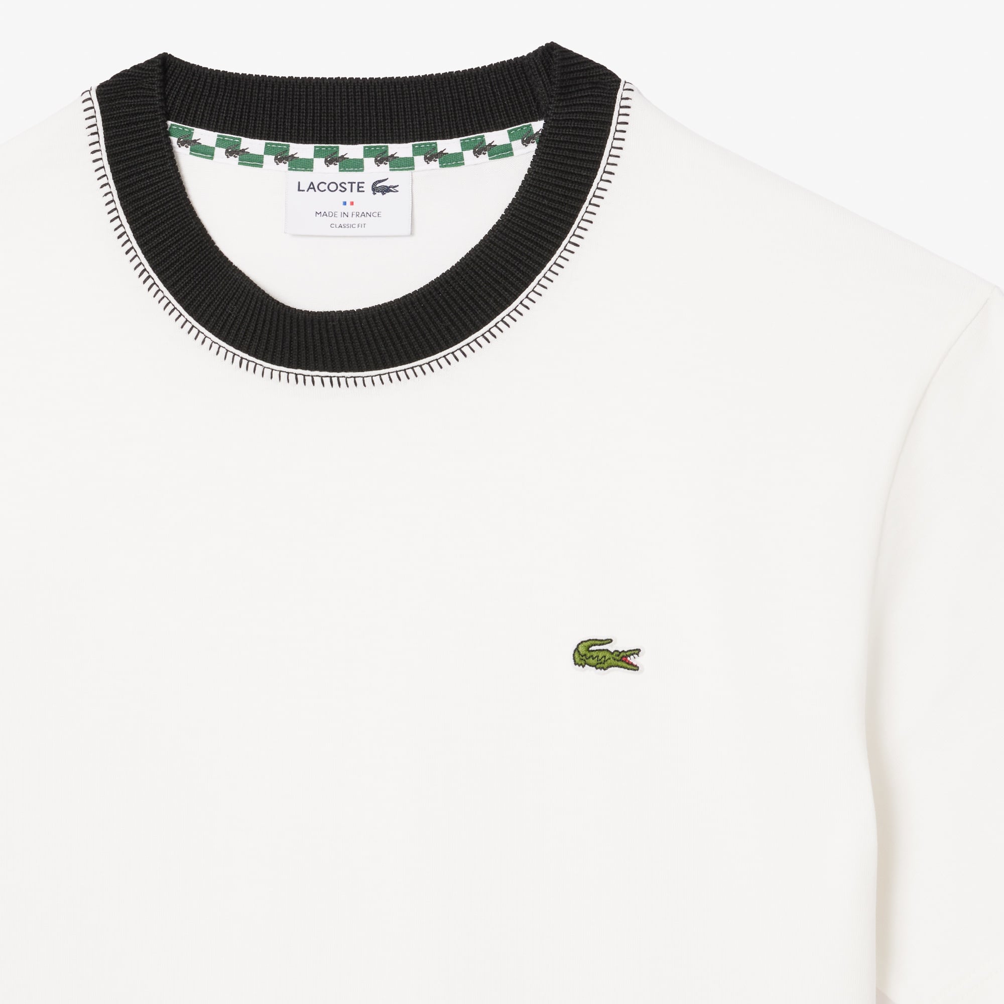 Lacoste Erkek Classic Fit Bisiklet Yaka Beyaz T-Shirt