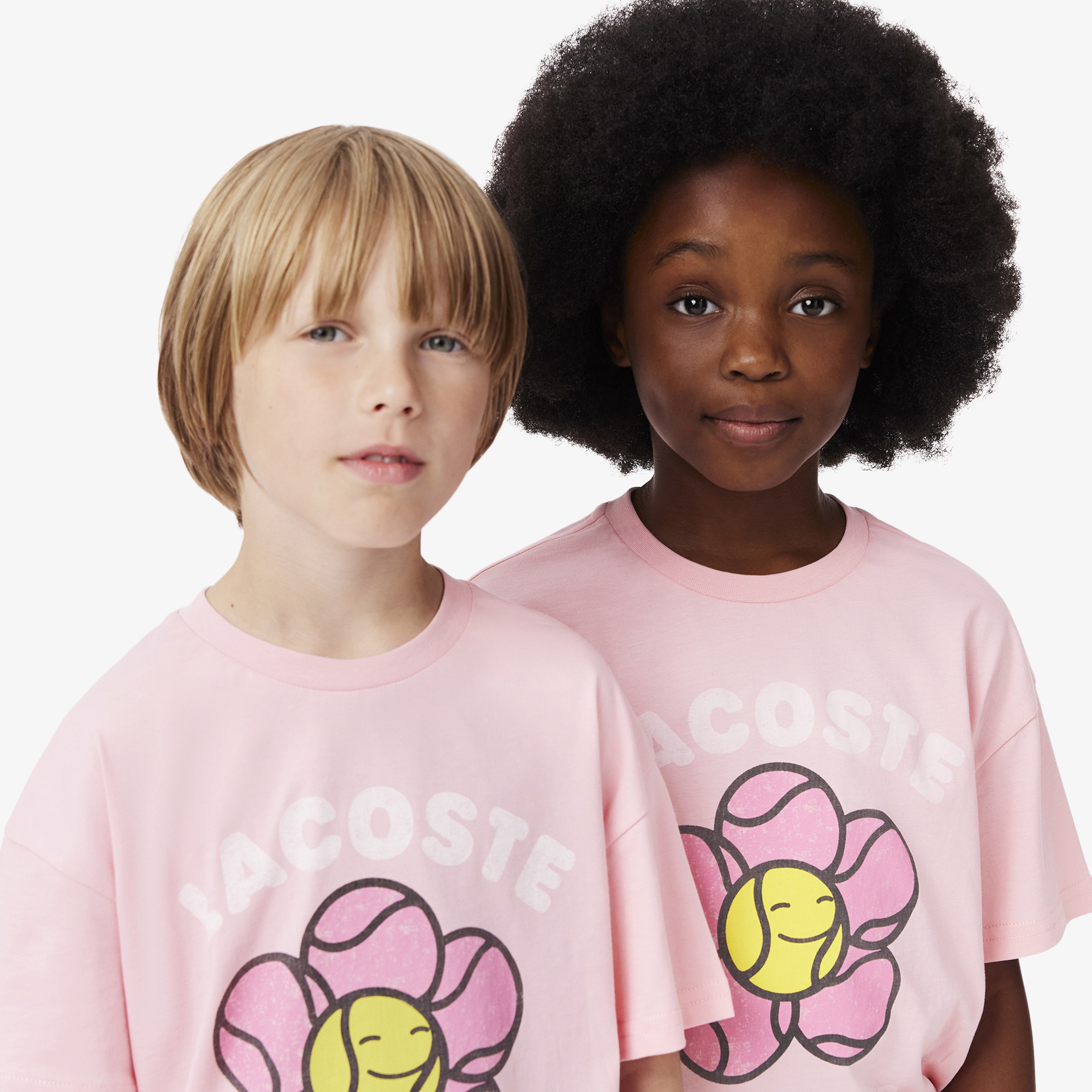 Lacoste Çocuk Baskılı Pembe T-Shirt