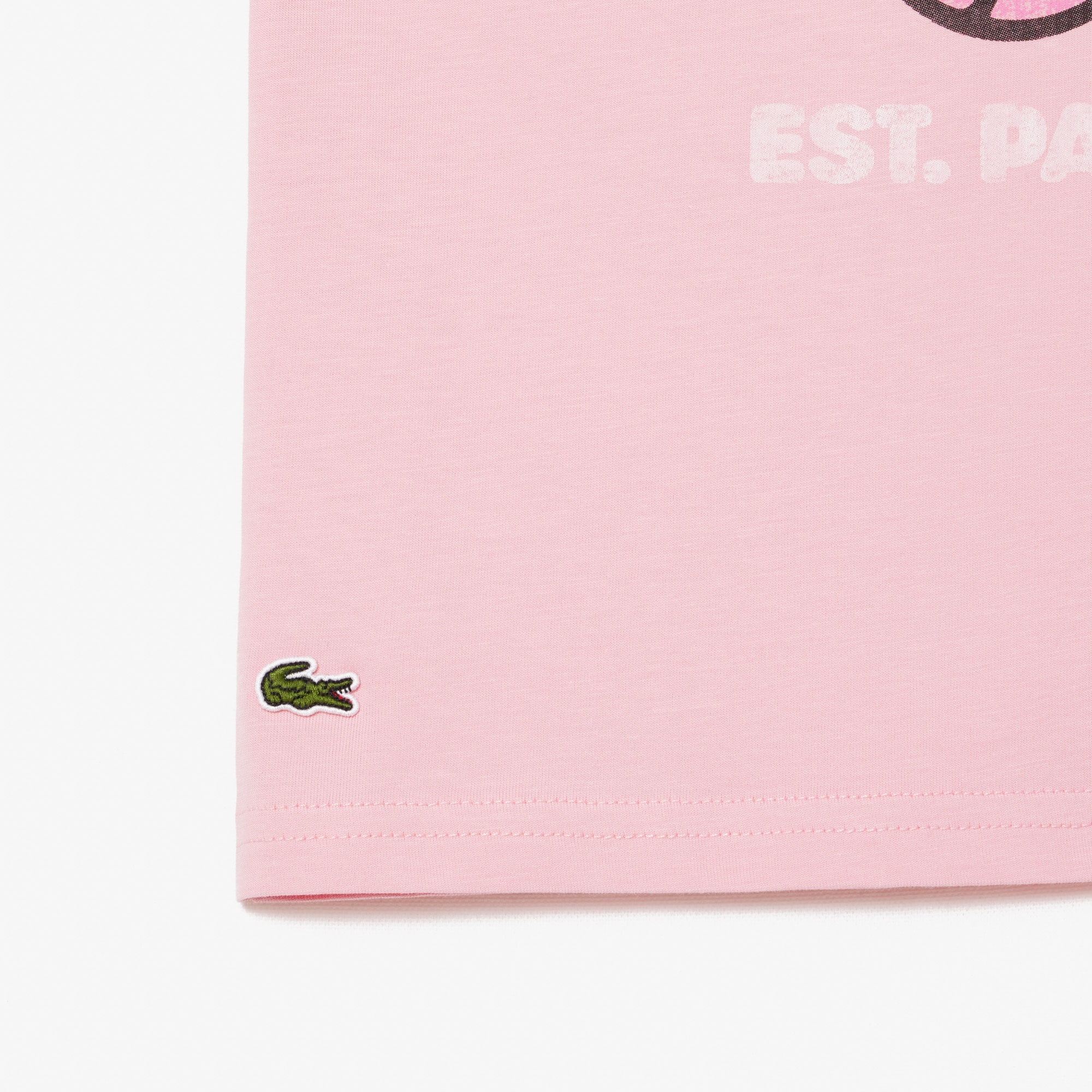 Lacoste Çocuk Baskılı Pembe T-Shirt