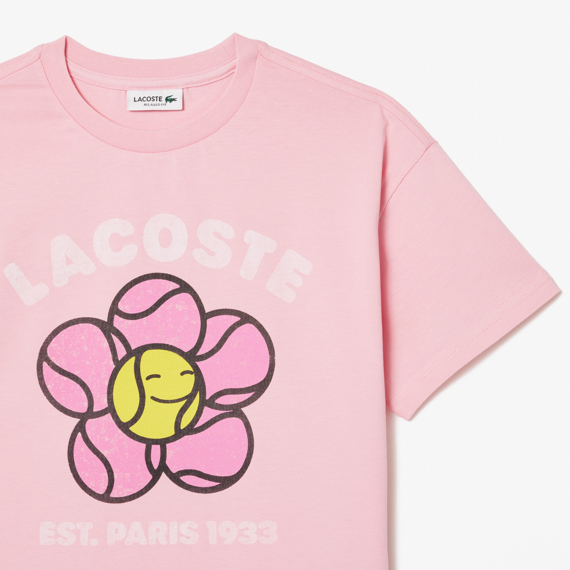 Lacoste Çocuk Baskılı Pembe T-Shirt