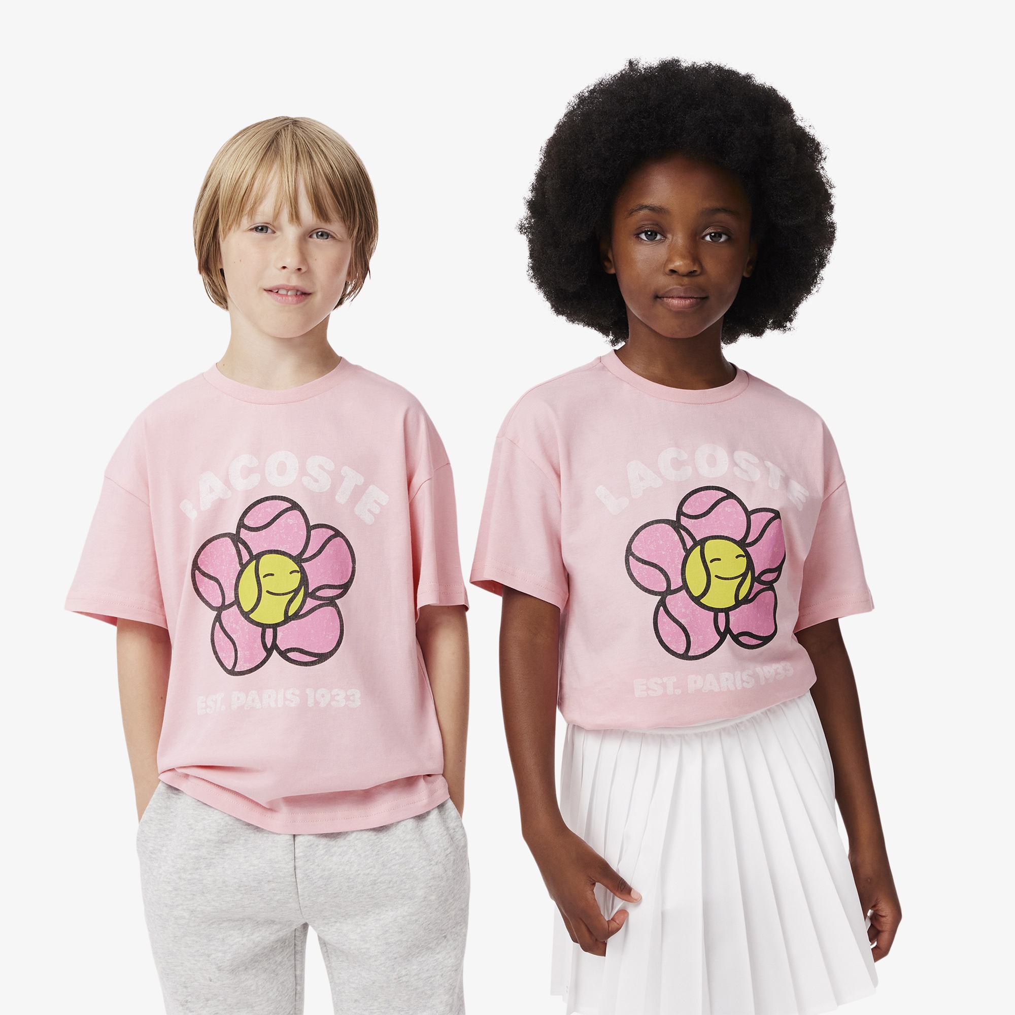 Lacoste Çocuk Baskılı Pembe T-Shirt