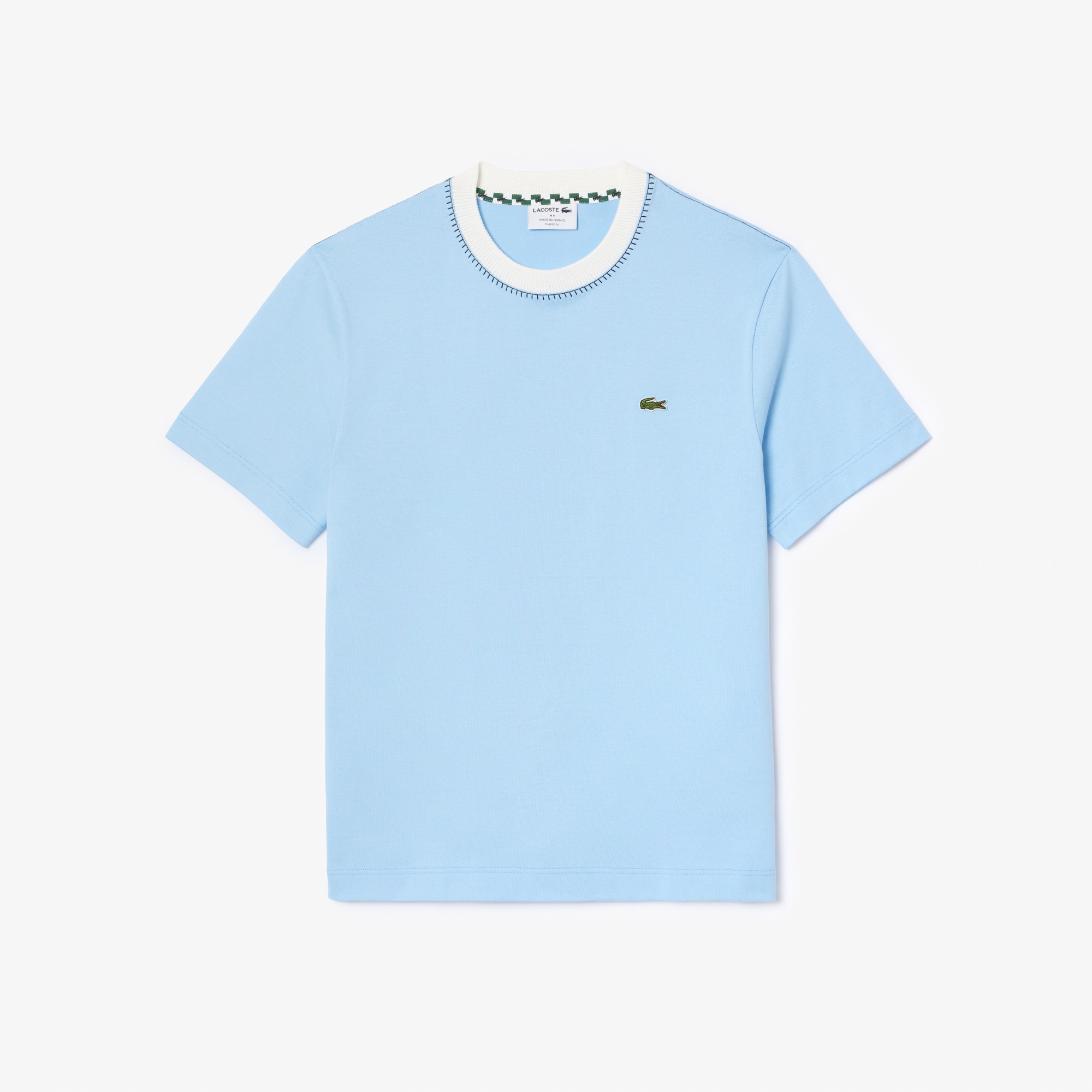 Lacoste Erkek Classic Fit Bisiklet Yaka Mavi T-Shirt