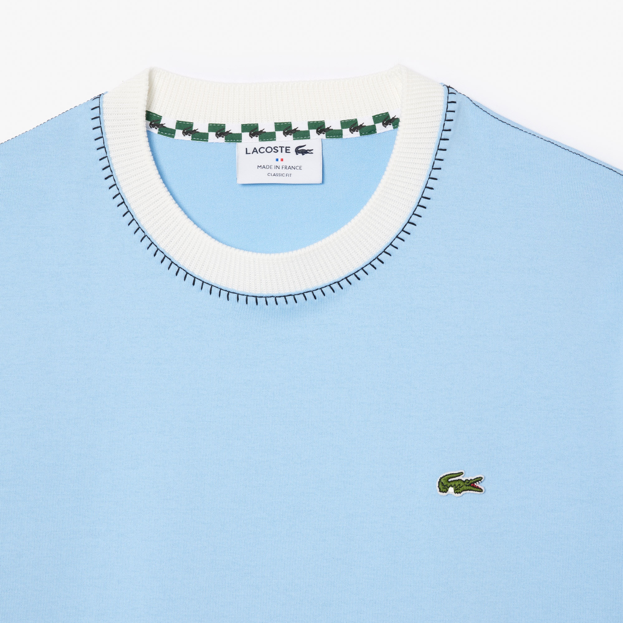Lacoste Erkek Classic Fit Bisiklet Yaka Mavi T-Shirt