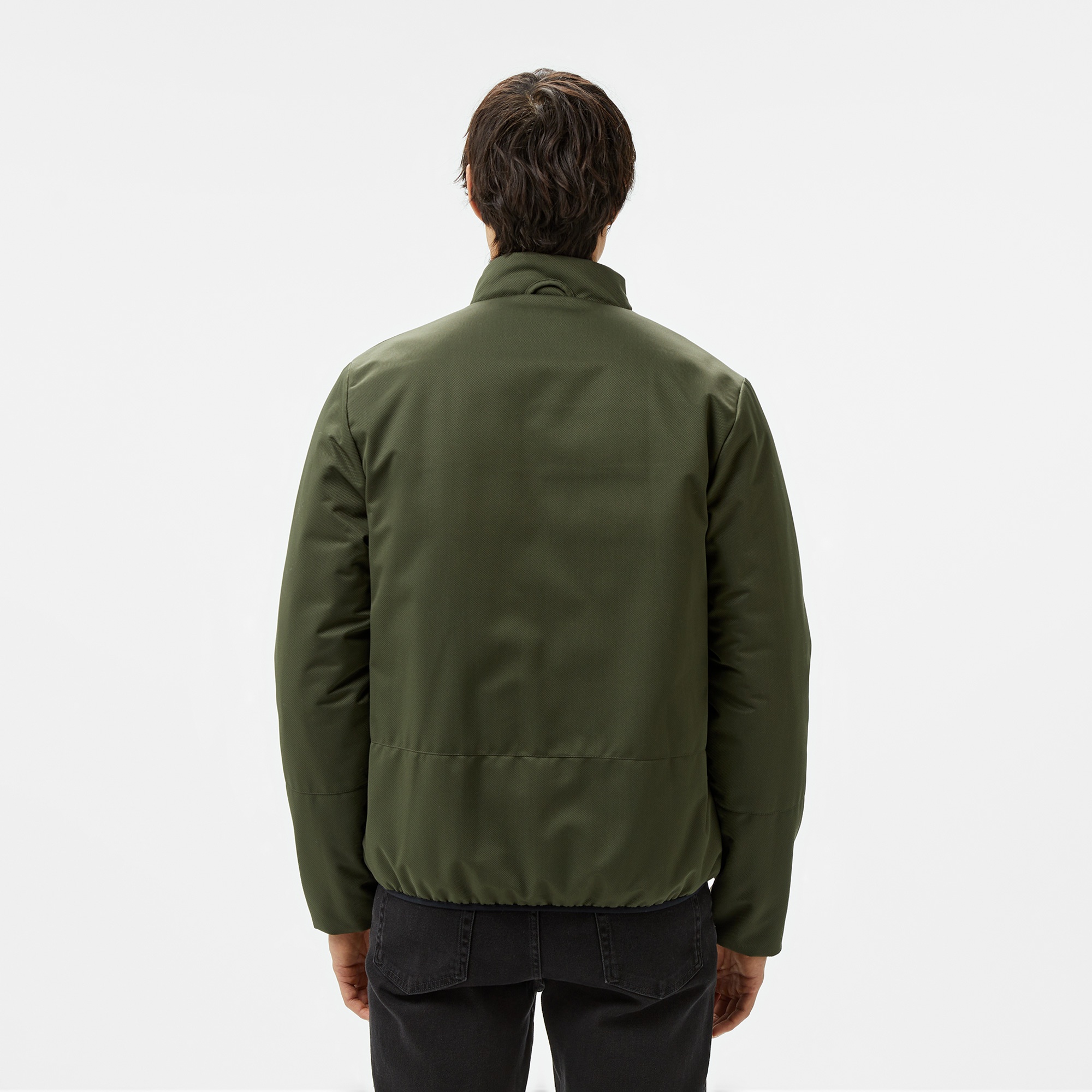 Lacoste Erkek Regular Fit Dik Yaka Çift Taraflı Siyah Mont