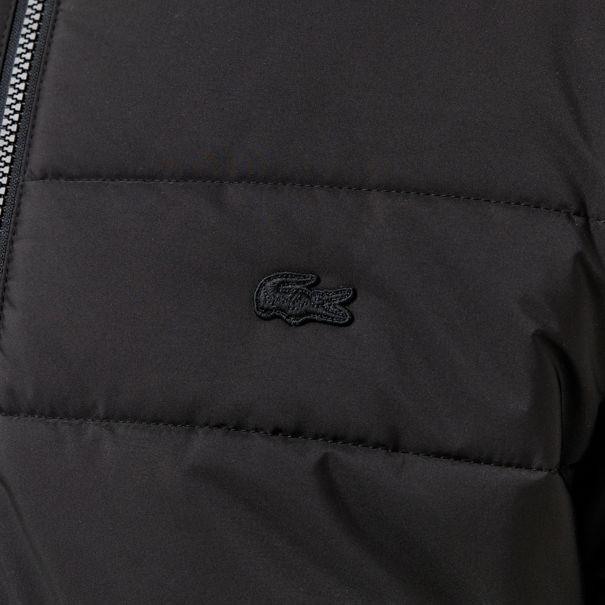 Lacoste Erkek Regular Fit Dik Yaka Çift Taraflı Siyah Mont