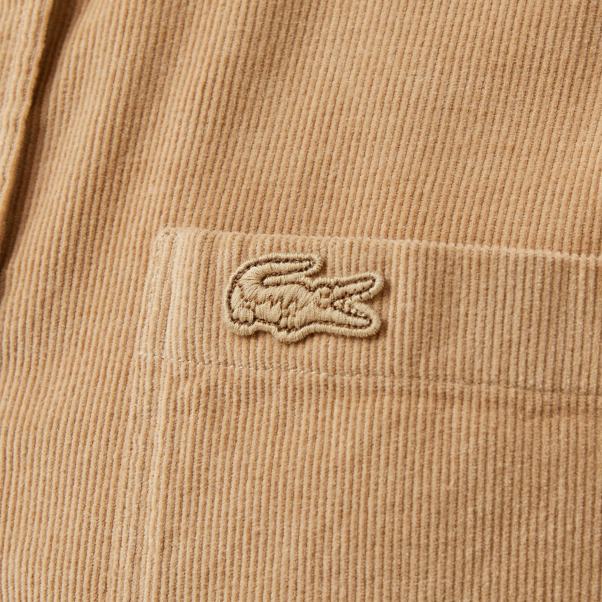 Lacoste Erkek Regular Fit Düğmeli Yaka Bej Gömlek