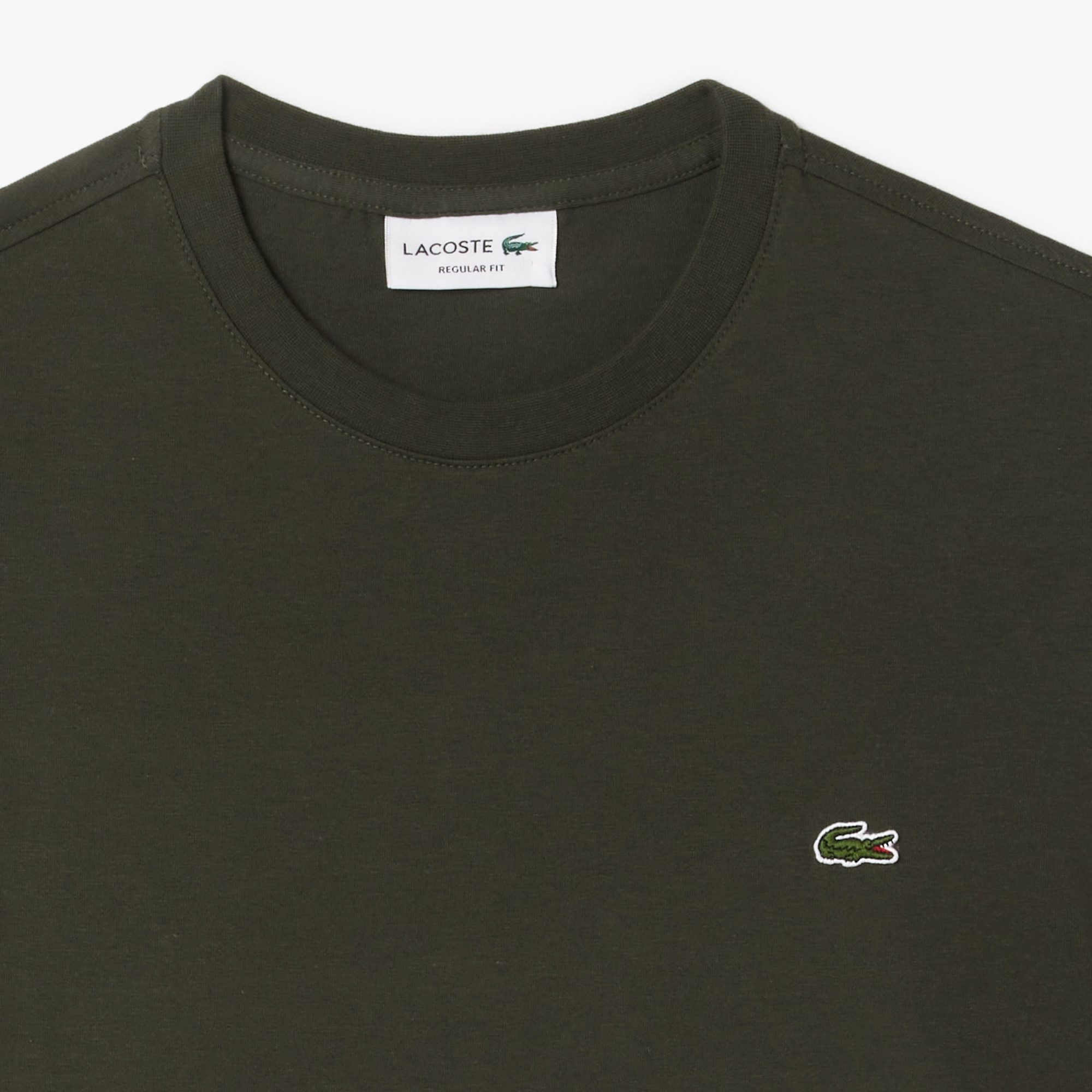 Lacoste Erkek Regular Fit Bisiklet Yaka Yeşil T-Shirt
