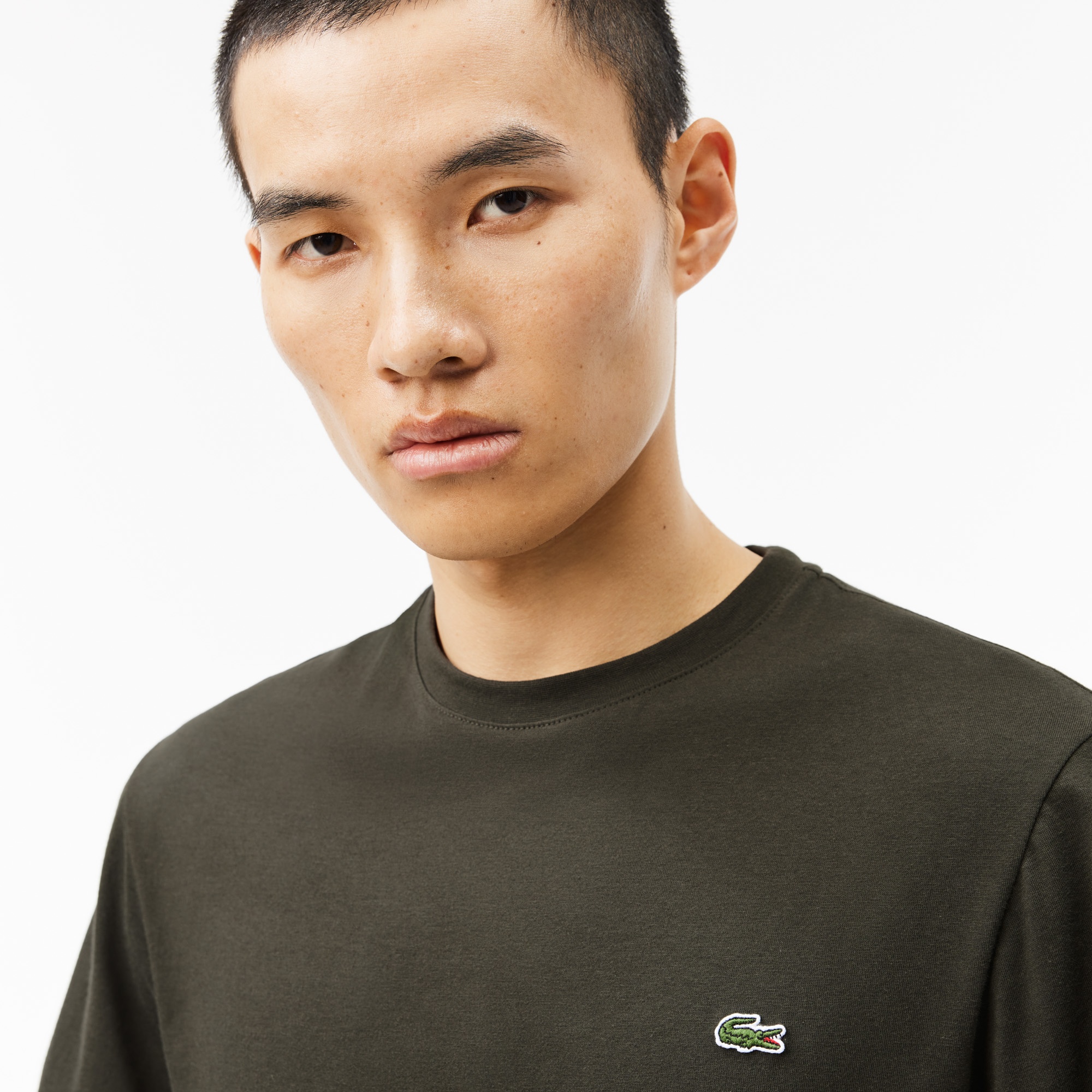 Lacoste Erkek Regular Fit Bisiklet Yaka Yeşil T-Shirt