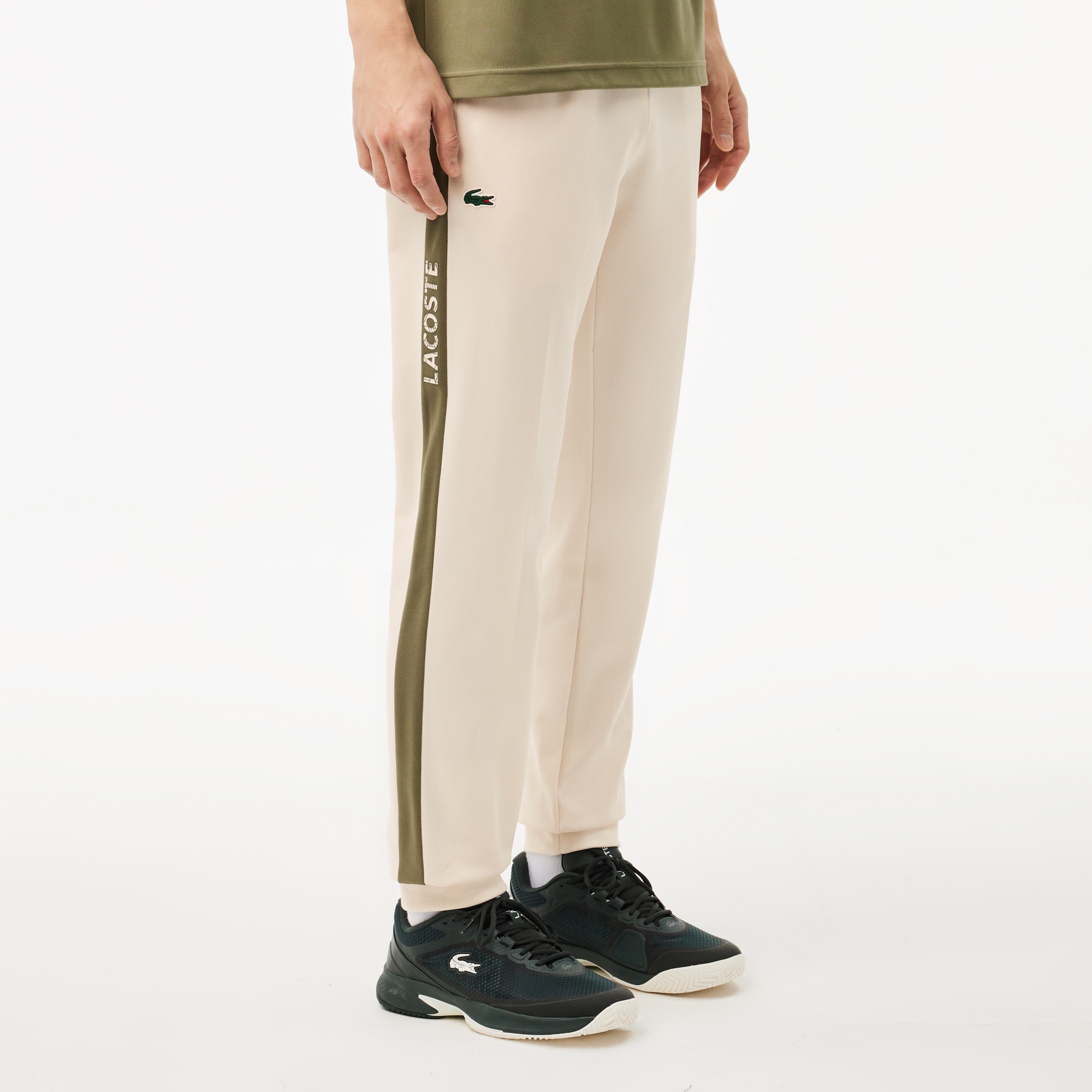 Lacoste Erkek Regular Fit Baskılı Krem Eşofman Altı