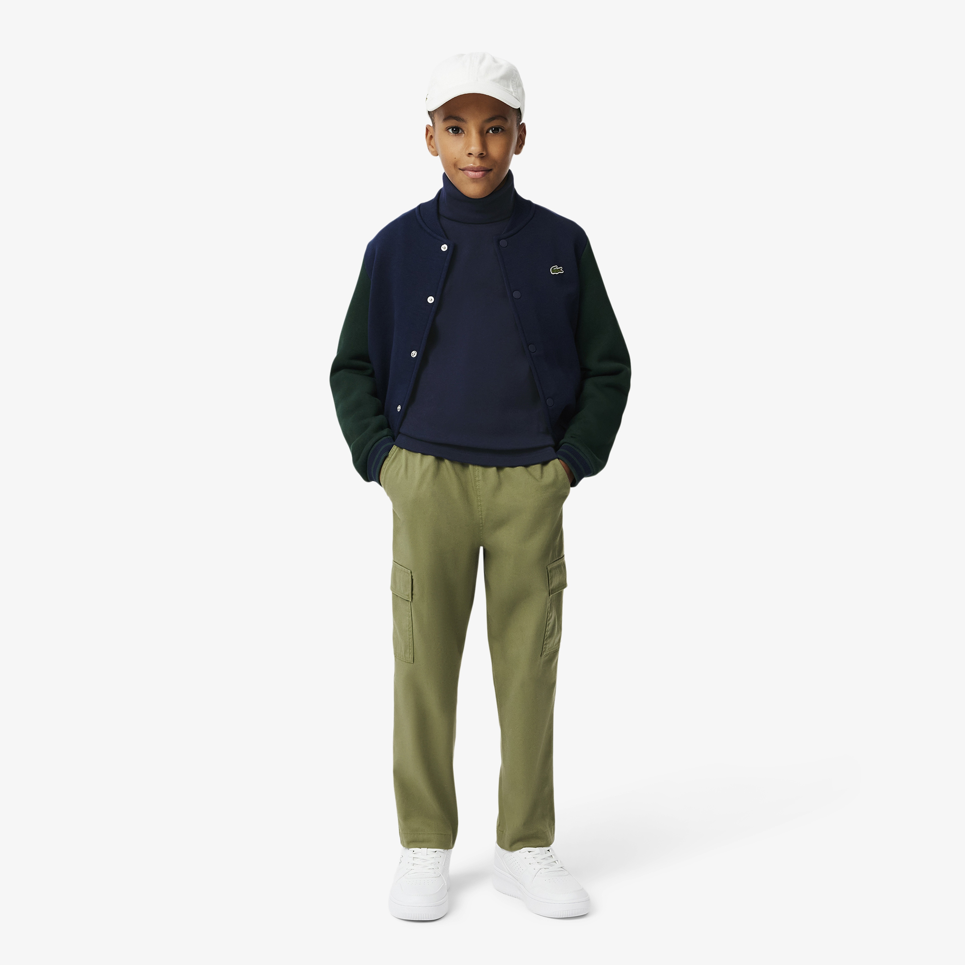 Çocuk Uzun Kollu Boğazlı Yaka Lacivert T-Shirt