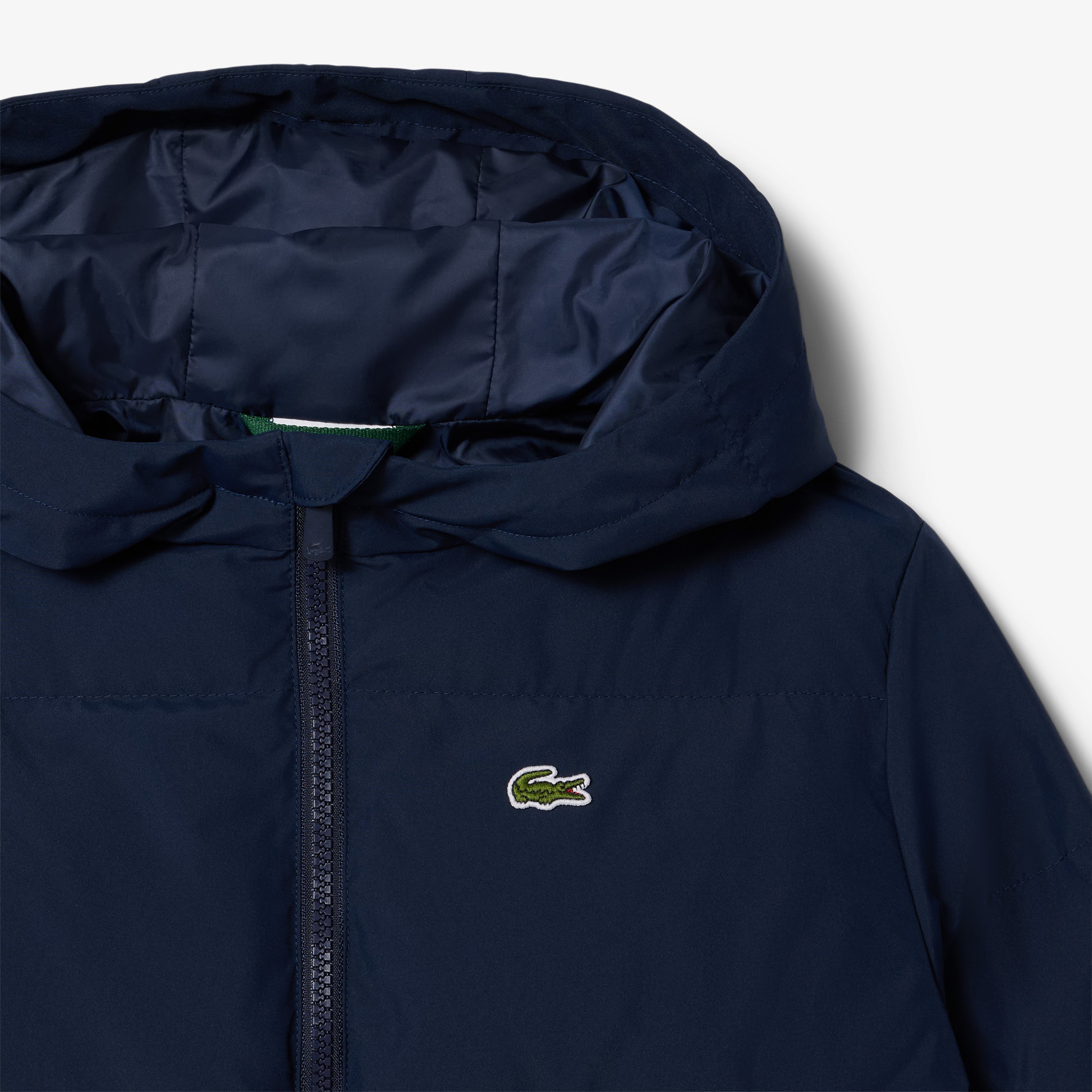 Çocuk Kapüşonlu Lacivert Şişme Mont