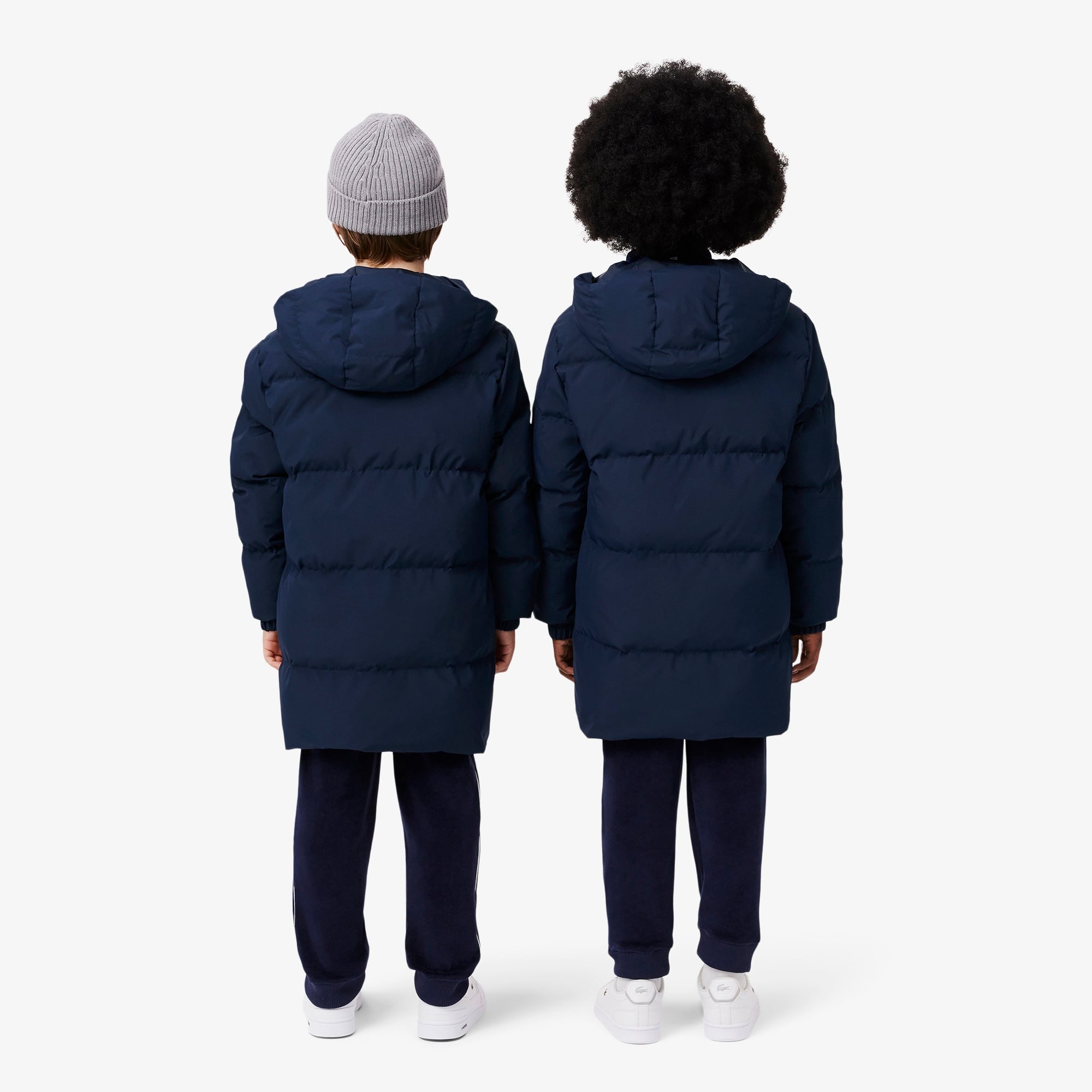 Çocuk Kapüşonlu Lacivert Şişme Mont