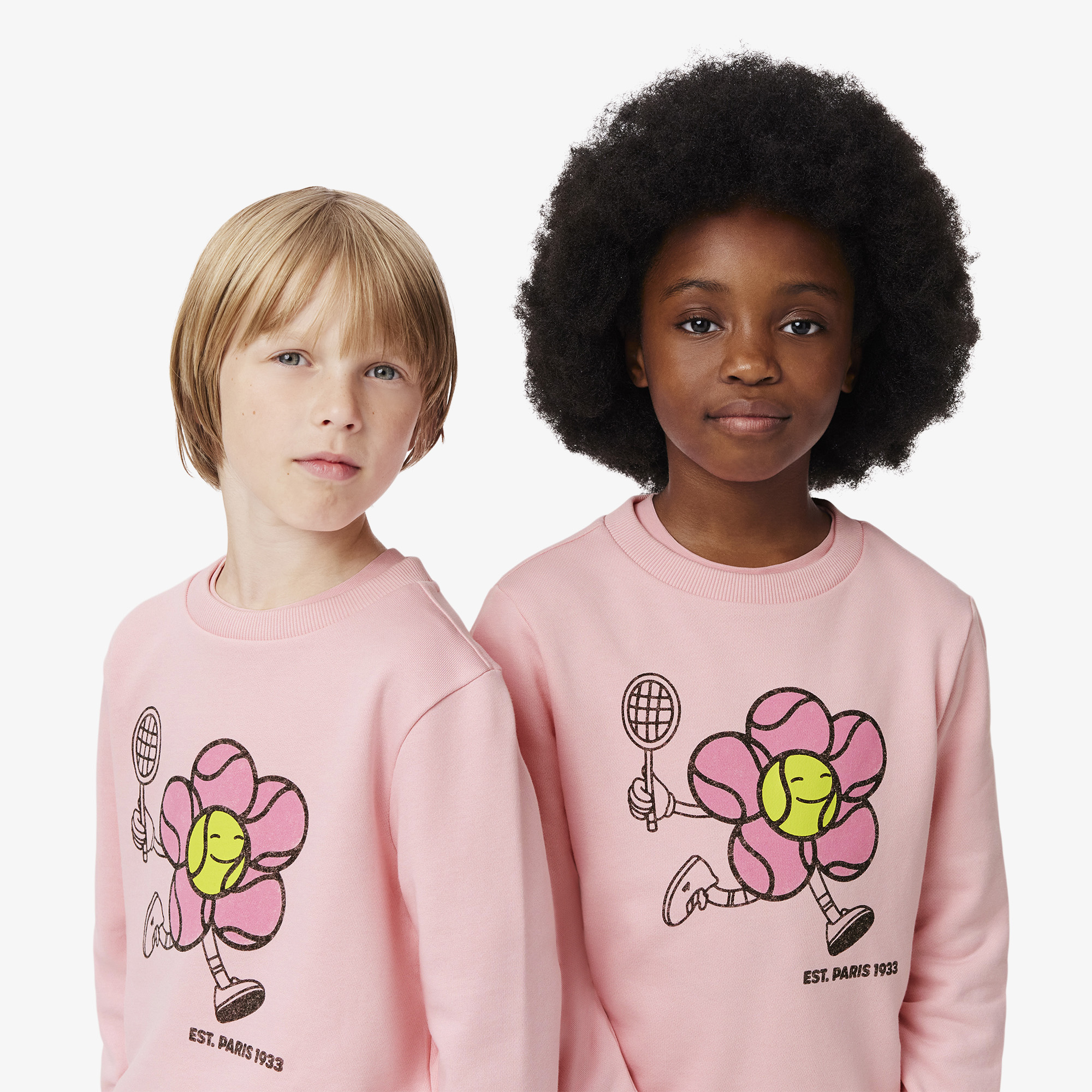Lacoste Çocuk Baskılı Pembe Sweatshirt görsel 2