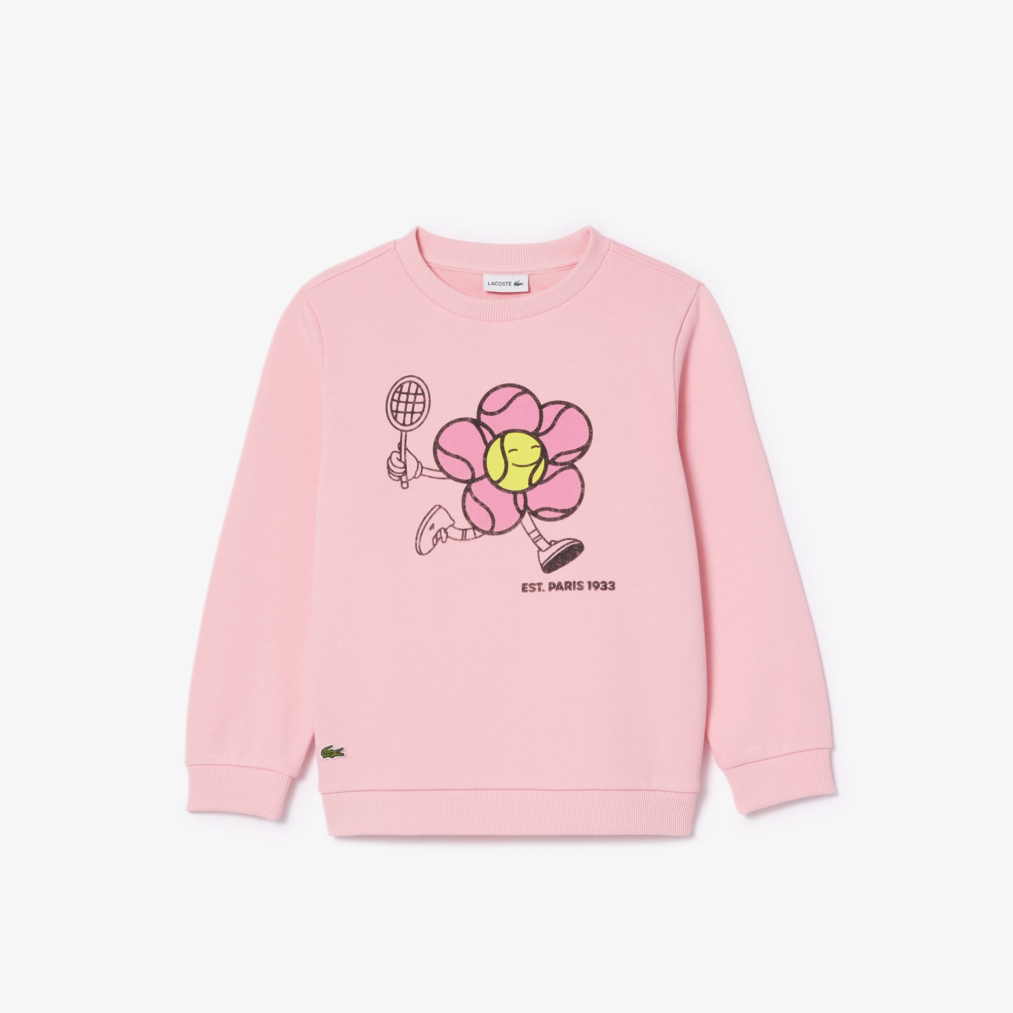 Lacoste Çocuk Baskılı Pembe Sweatshirt görsel 5