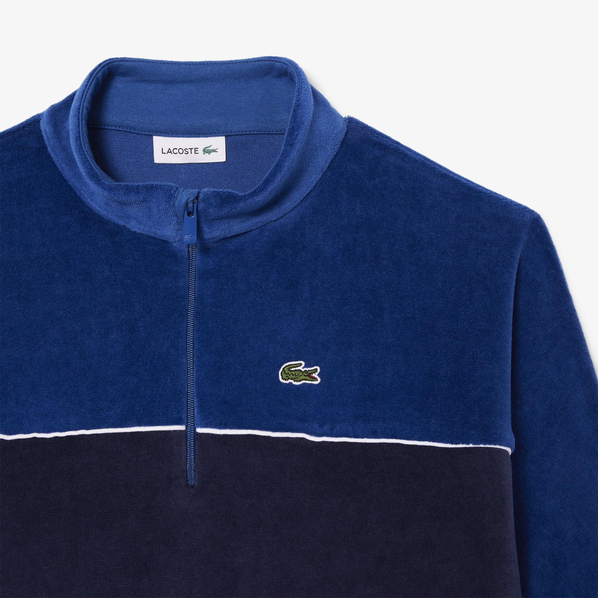 Lacoste Erkek Çocuk Renk Bloklu Lacivert Sweatshirt