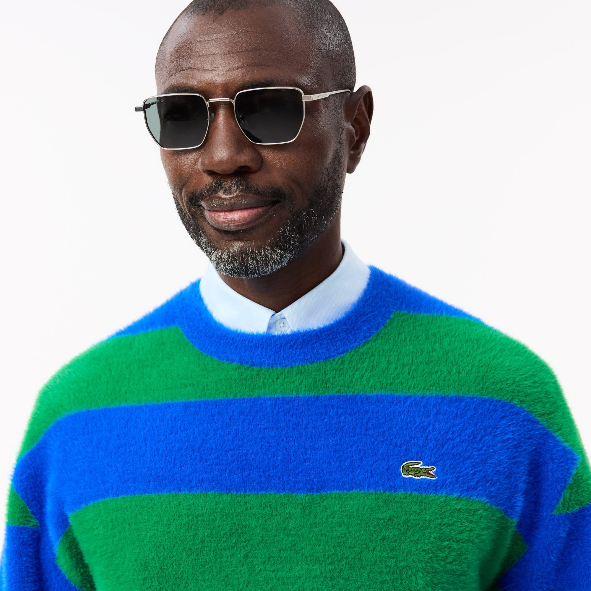 Lacoste Erkek Relaxed Fit Bisiklet Yaka Renk Bloklu Lacivert Kazak