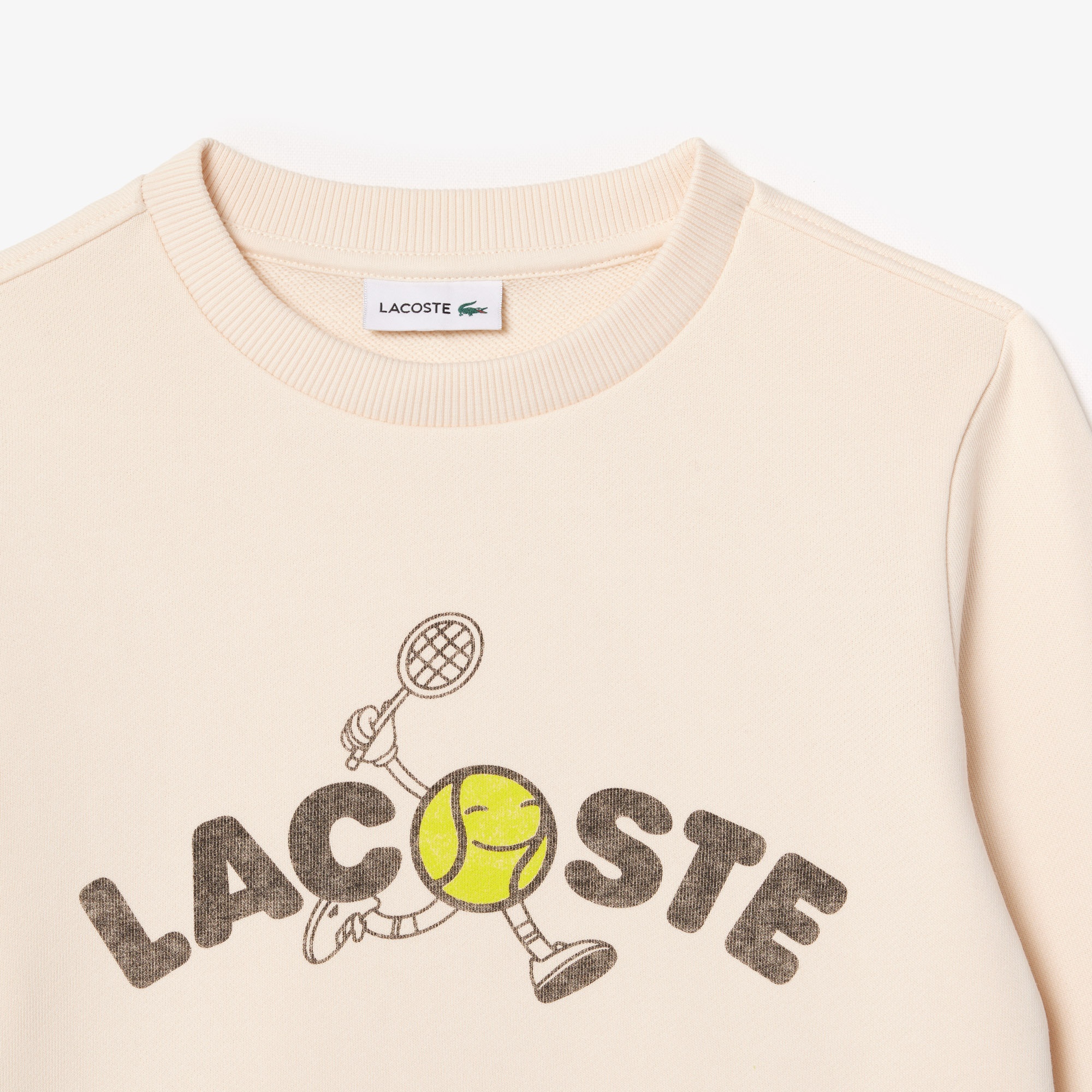 Lacoste Çocuk Baskılı Bej Sweatshirt