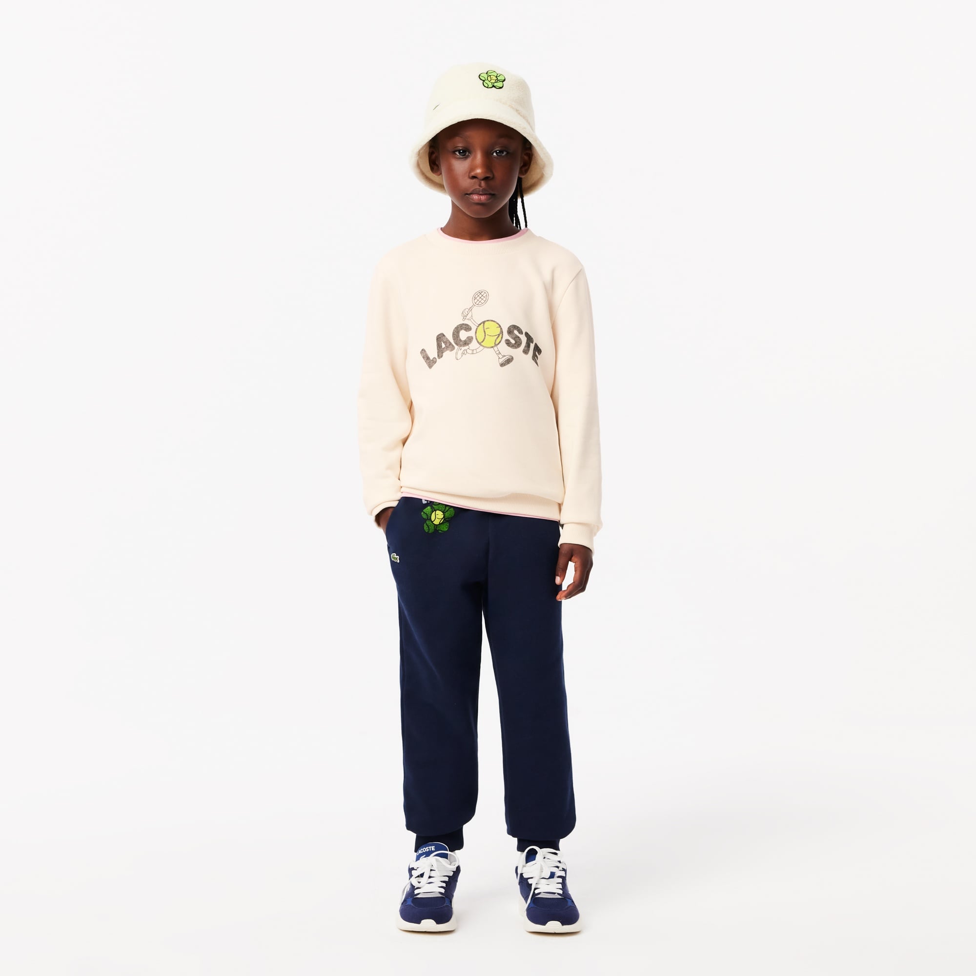 Lacoste Çocuk Baskılı Bej Sweatshirt