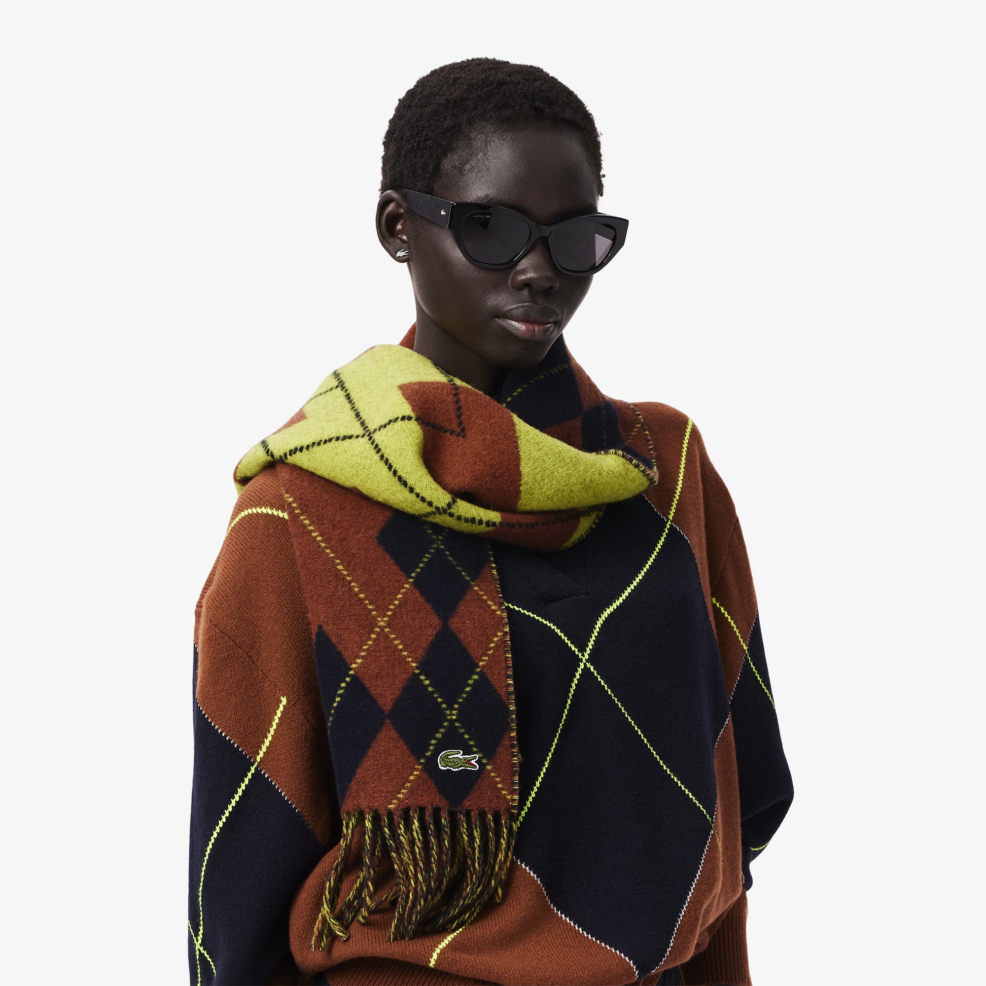 Lacoste Kadın Bordo Atkı