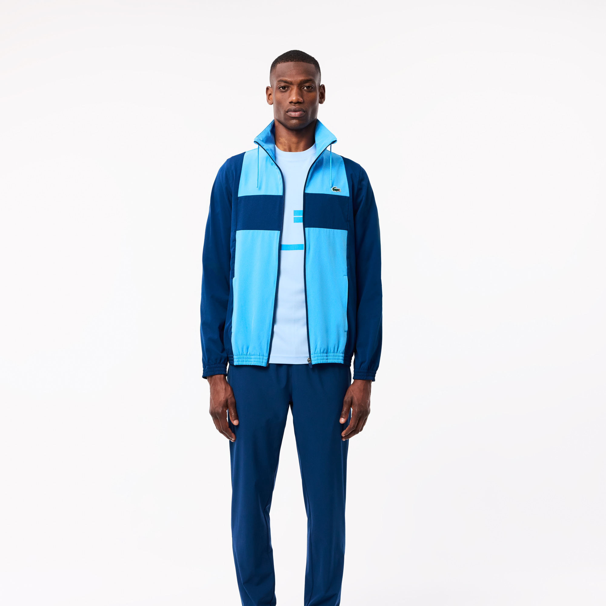 Lacoste SPORT x Novak Djokovic Erkek Regular Fit Renk Bloklu Mavi