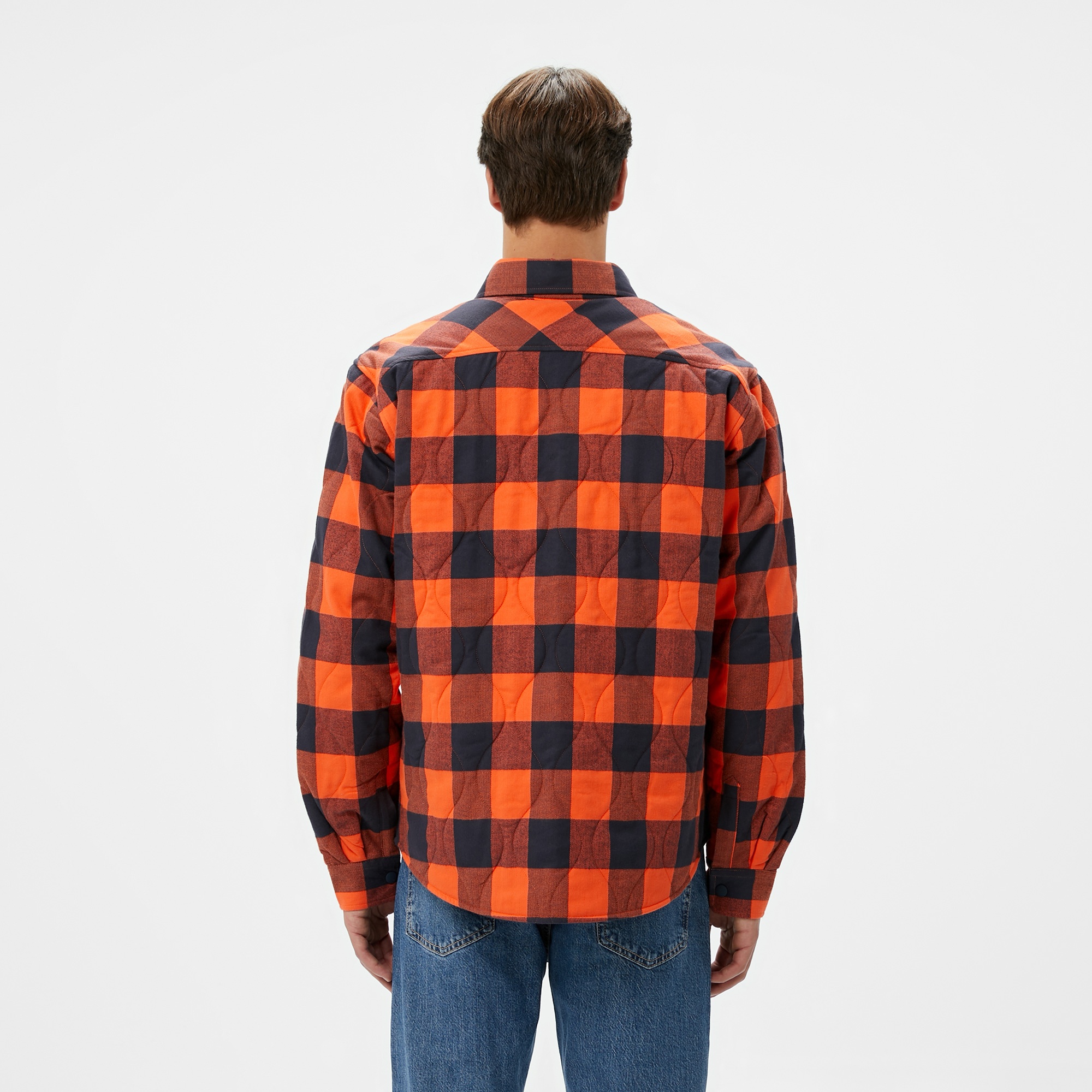 Lacoste Erkek Relaxed Fit Ekose Turuncu Gömlek