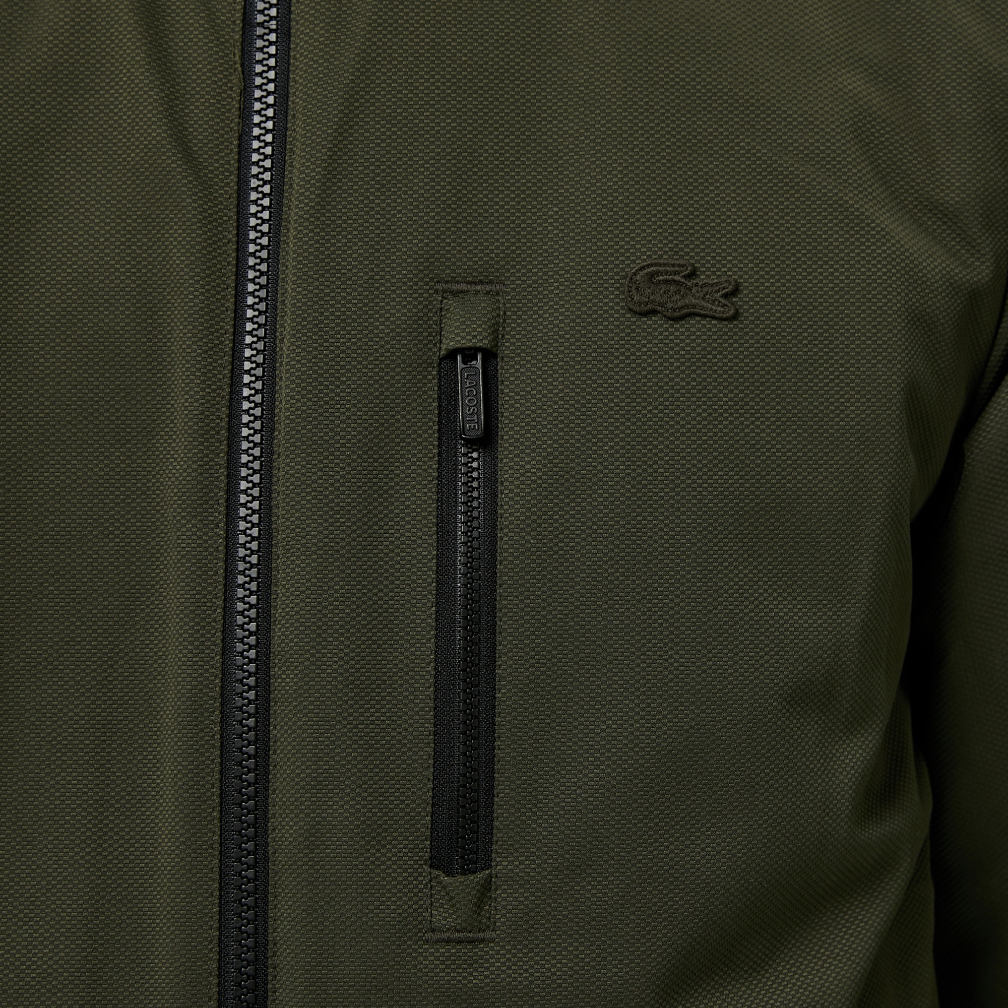 Lacoste Erkek Dik Yaka Çift Taraflı Siyah Mont