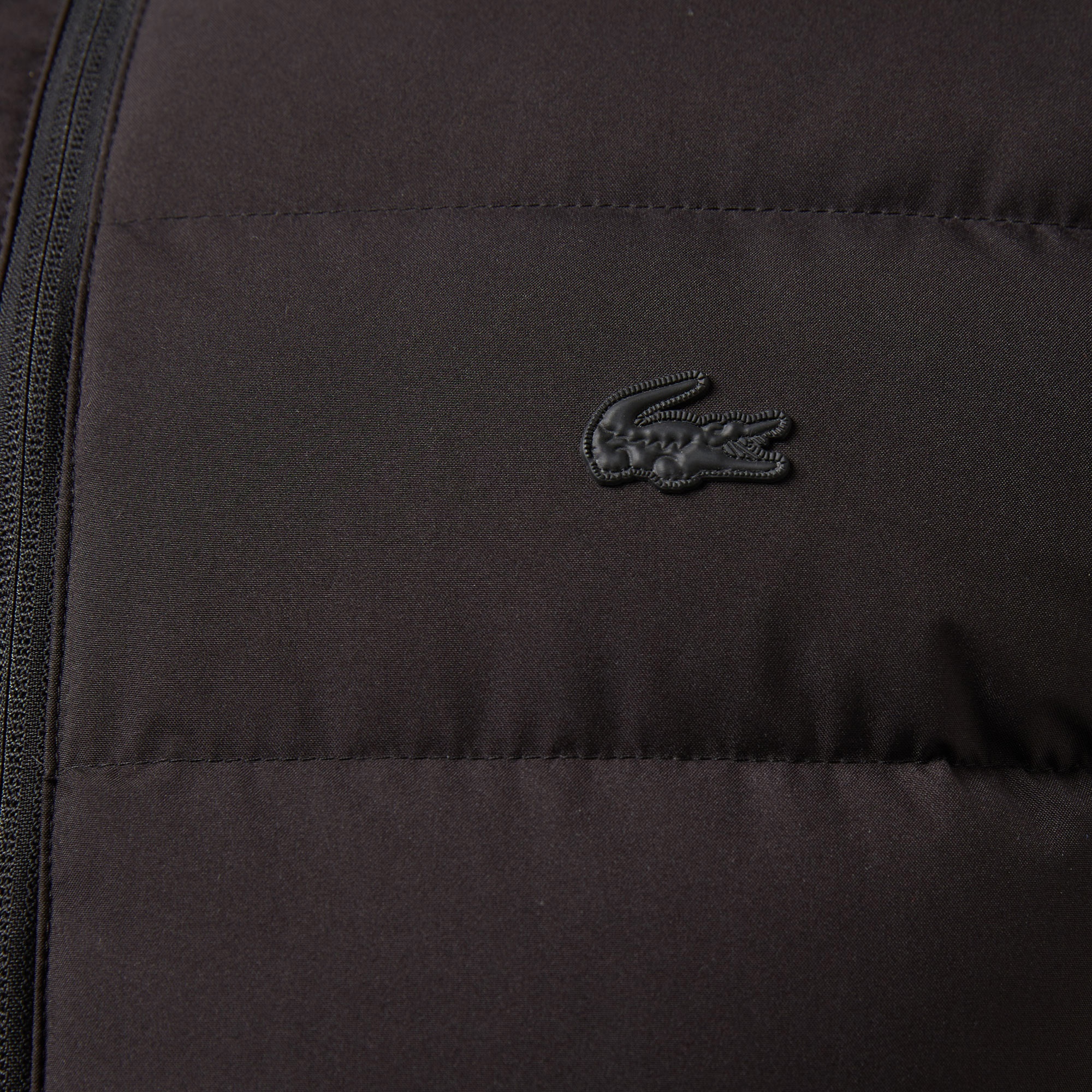 Lacoste Erkek Regular Fit Kapüşonlu Siyah Şişme Mont