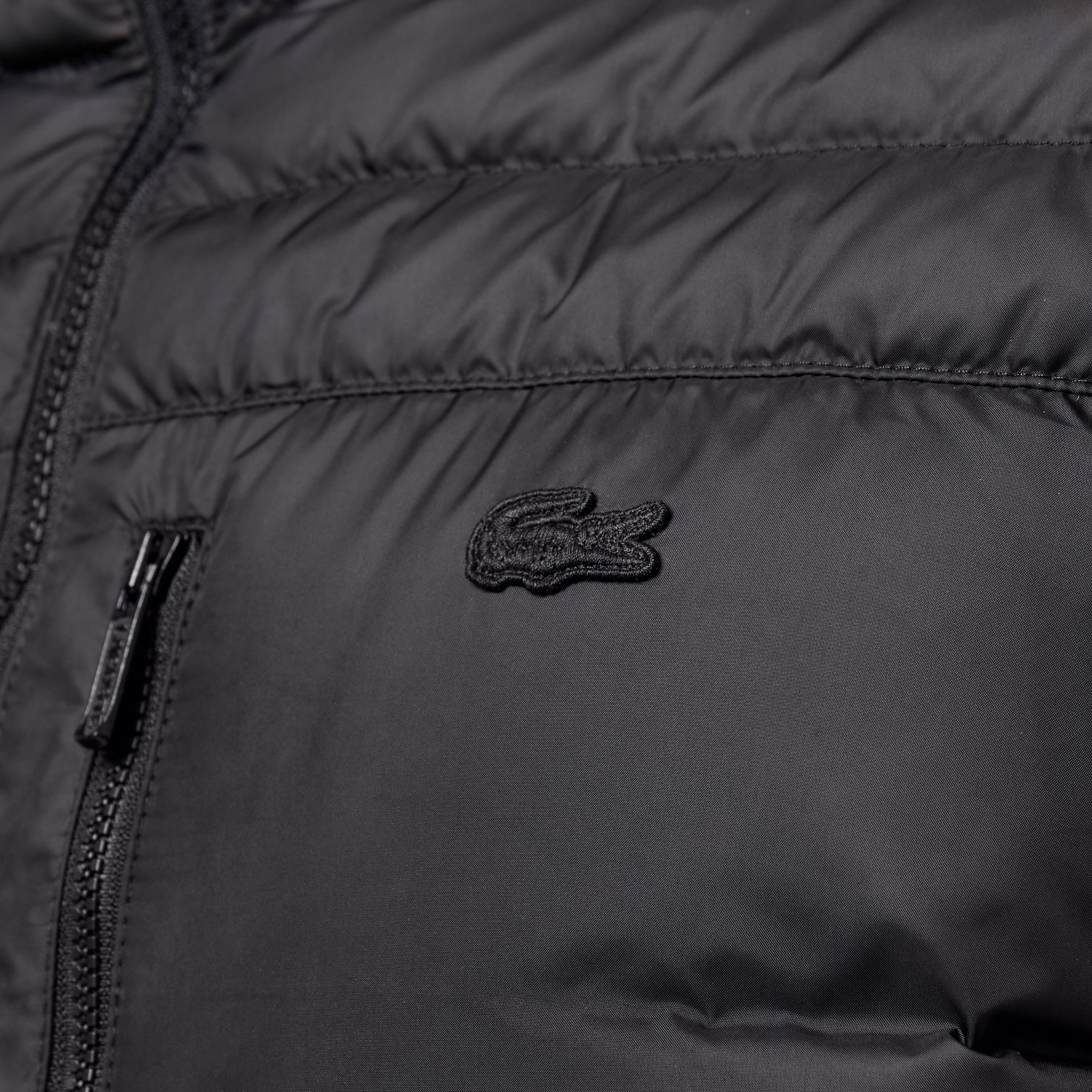 Erkek Kapüşonlu Siyah Mont