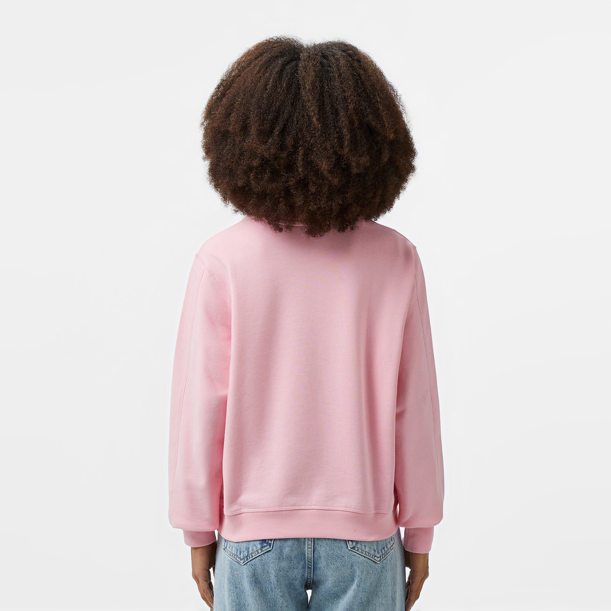 Lacoste Kadın Regular Fit Bisiklet Yaka Açık Pembe Sweatshirt