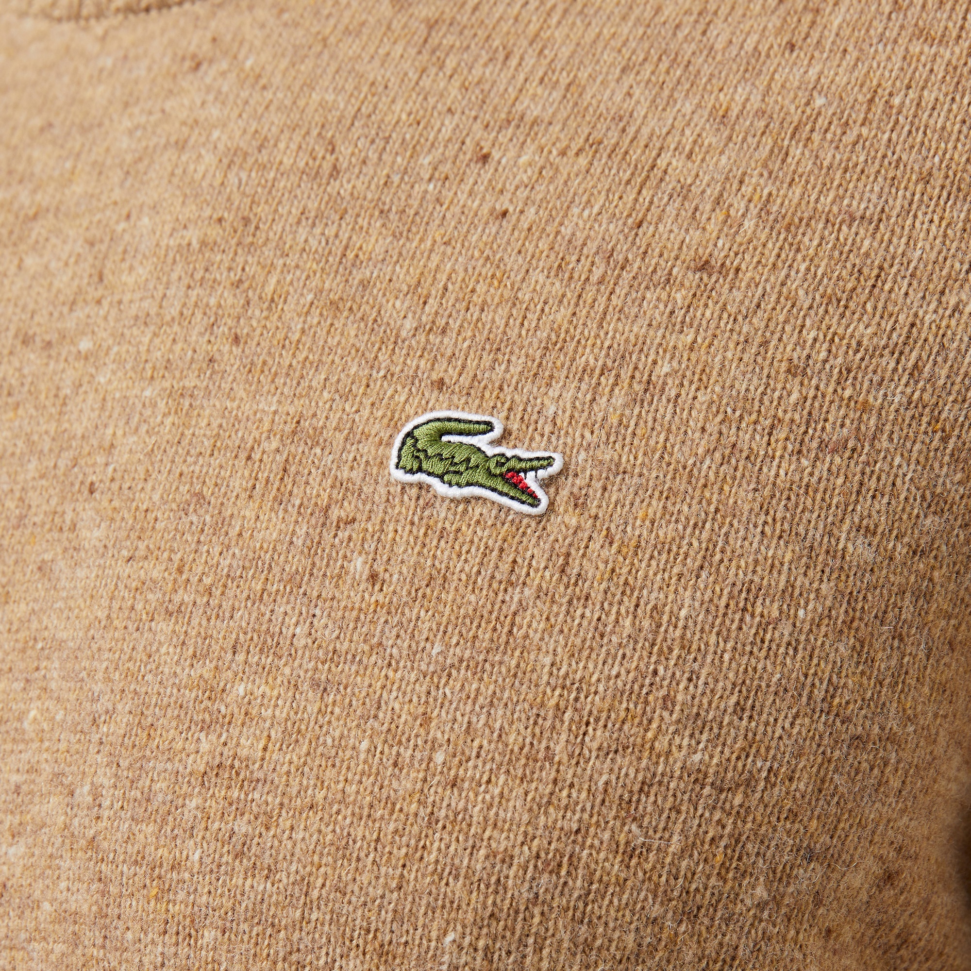 Lacoste Erkek Regular Fit Bisiklet Yaka Kahverengi Triko