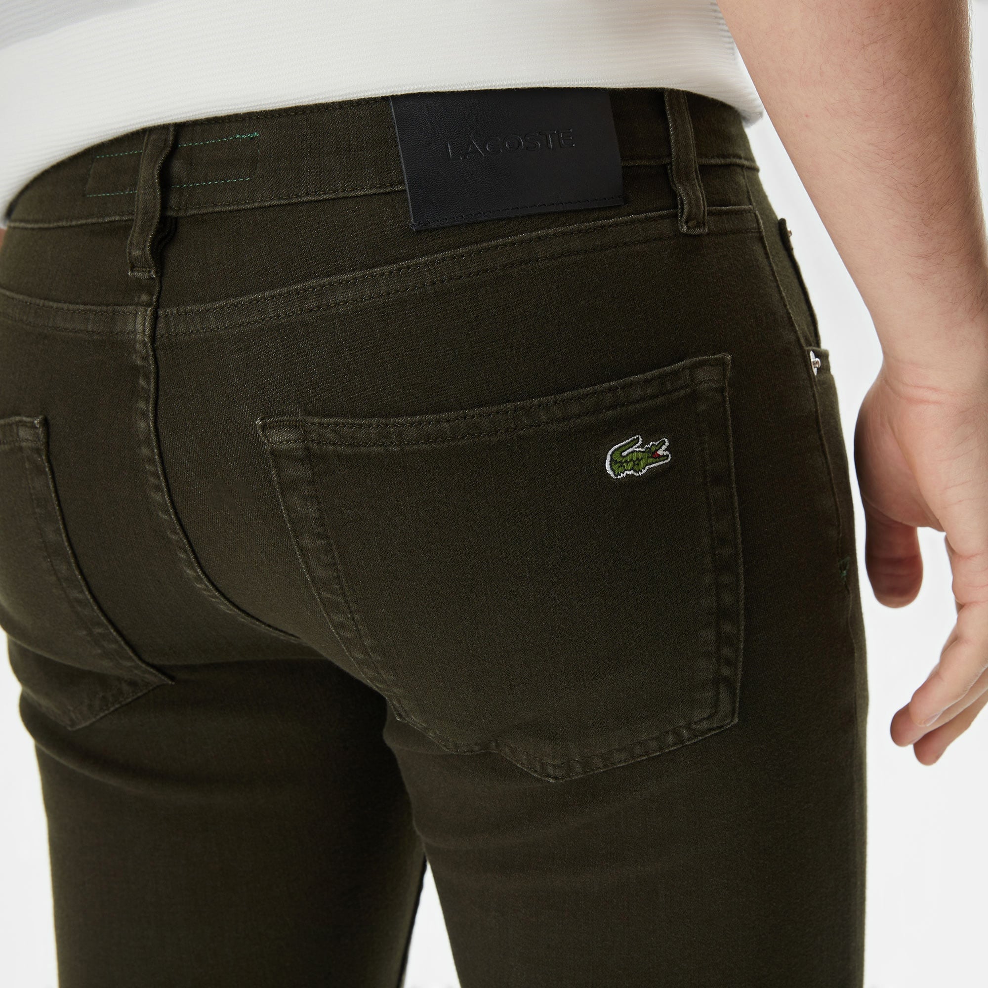 Lacoste Erkek Slim Fit Yeşil Jean Pantolon