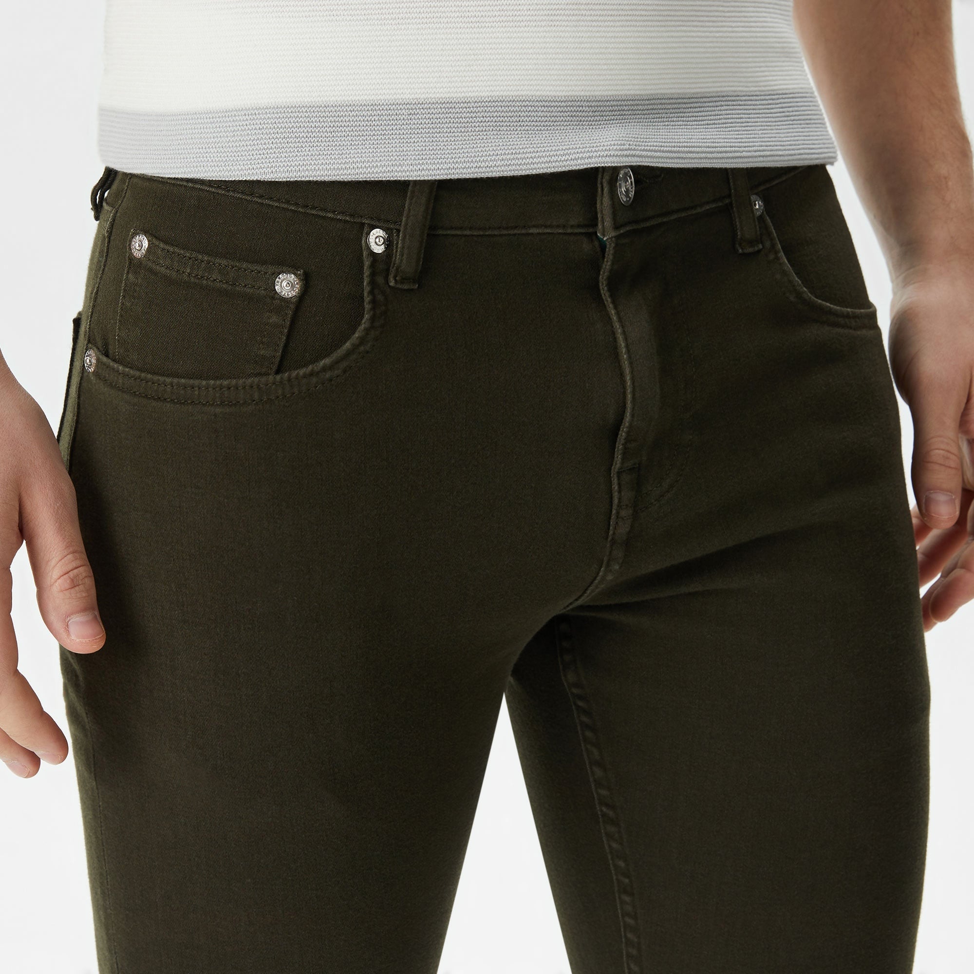 Lacoste Erkek Slim Fit Yeşil Jean Pantolon