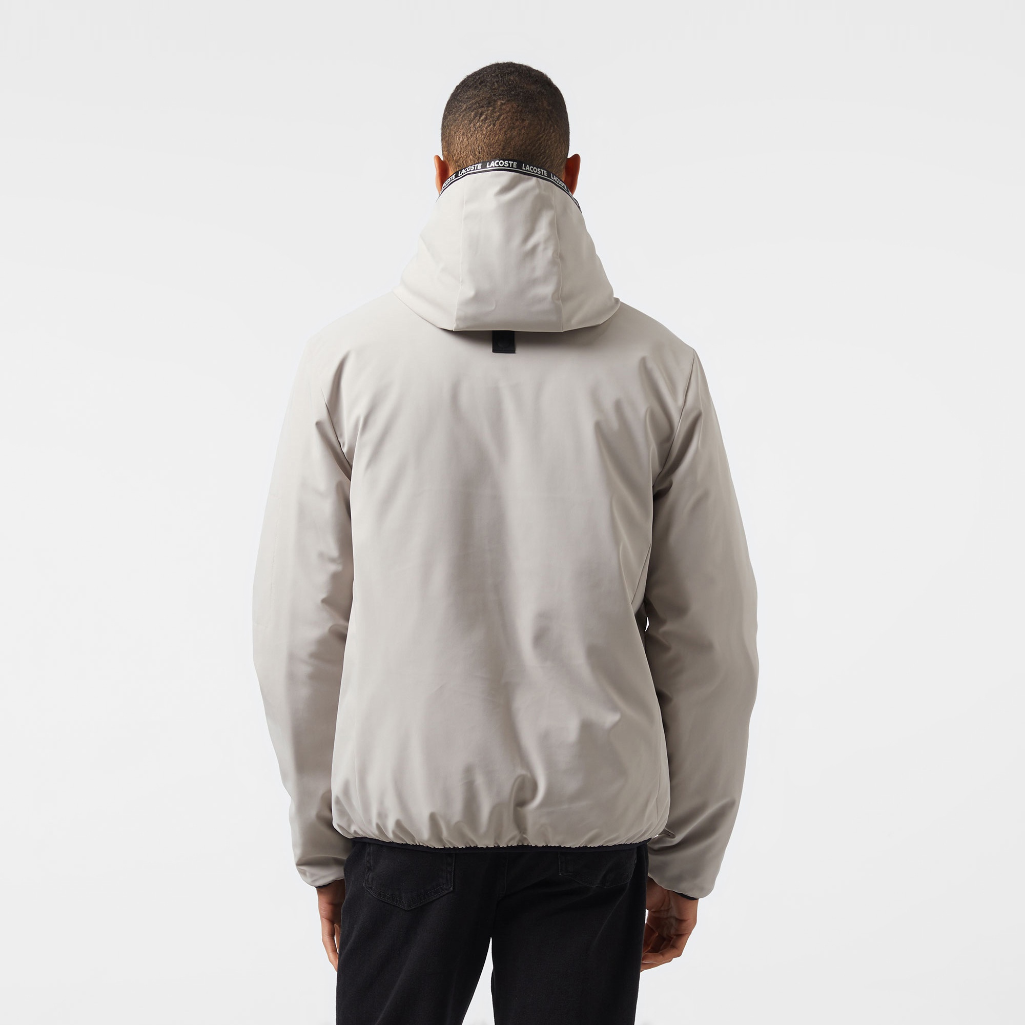 Lacoste Erkek Regular Fit Kapüşonlu Gri Mont