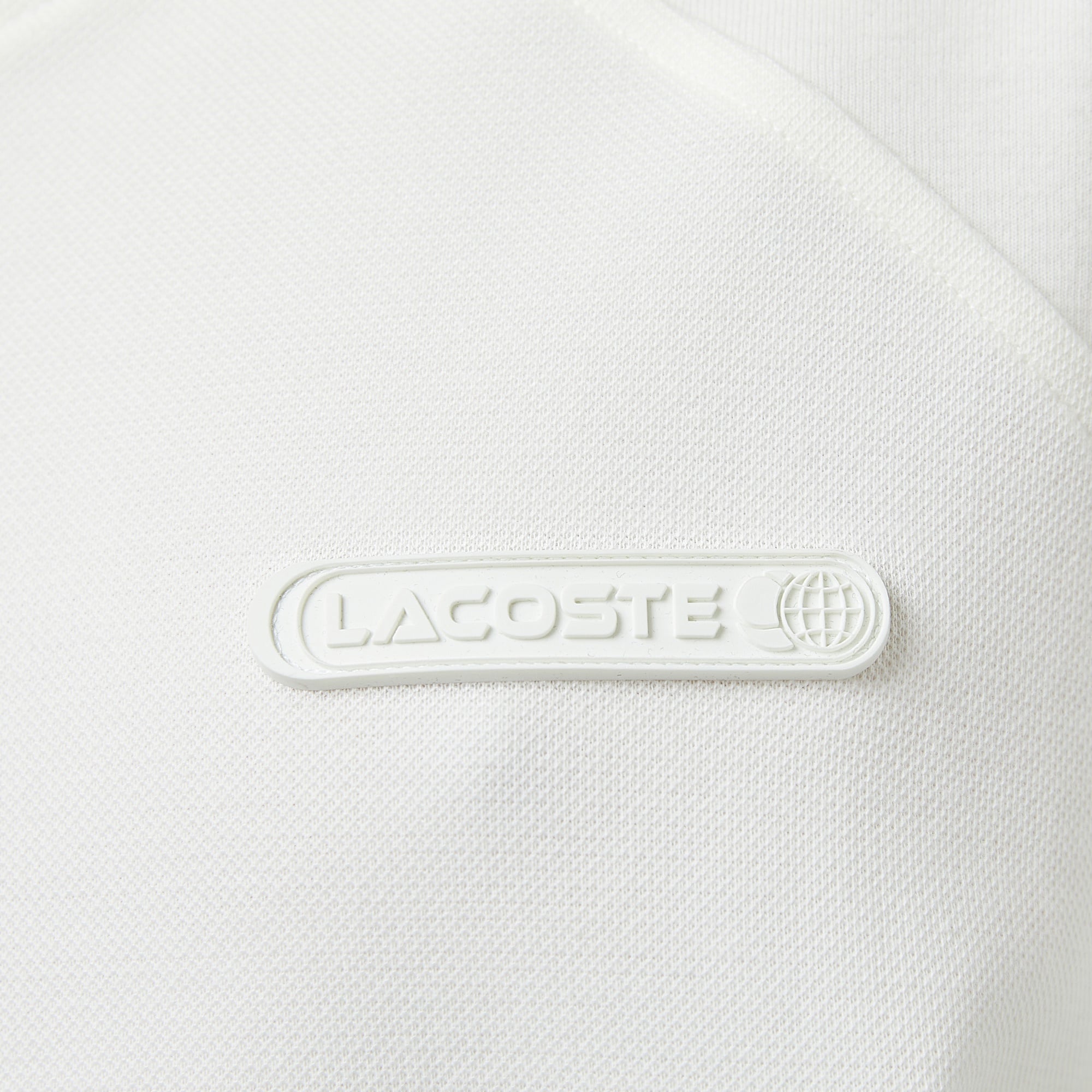 Lacoste Kadın Regular Fit Fermuarlı Dik Yaka Beyaz Sweatshirt