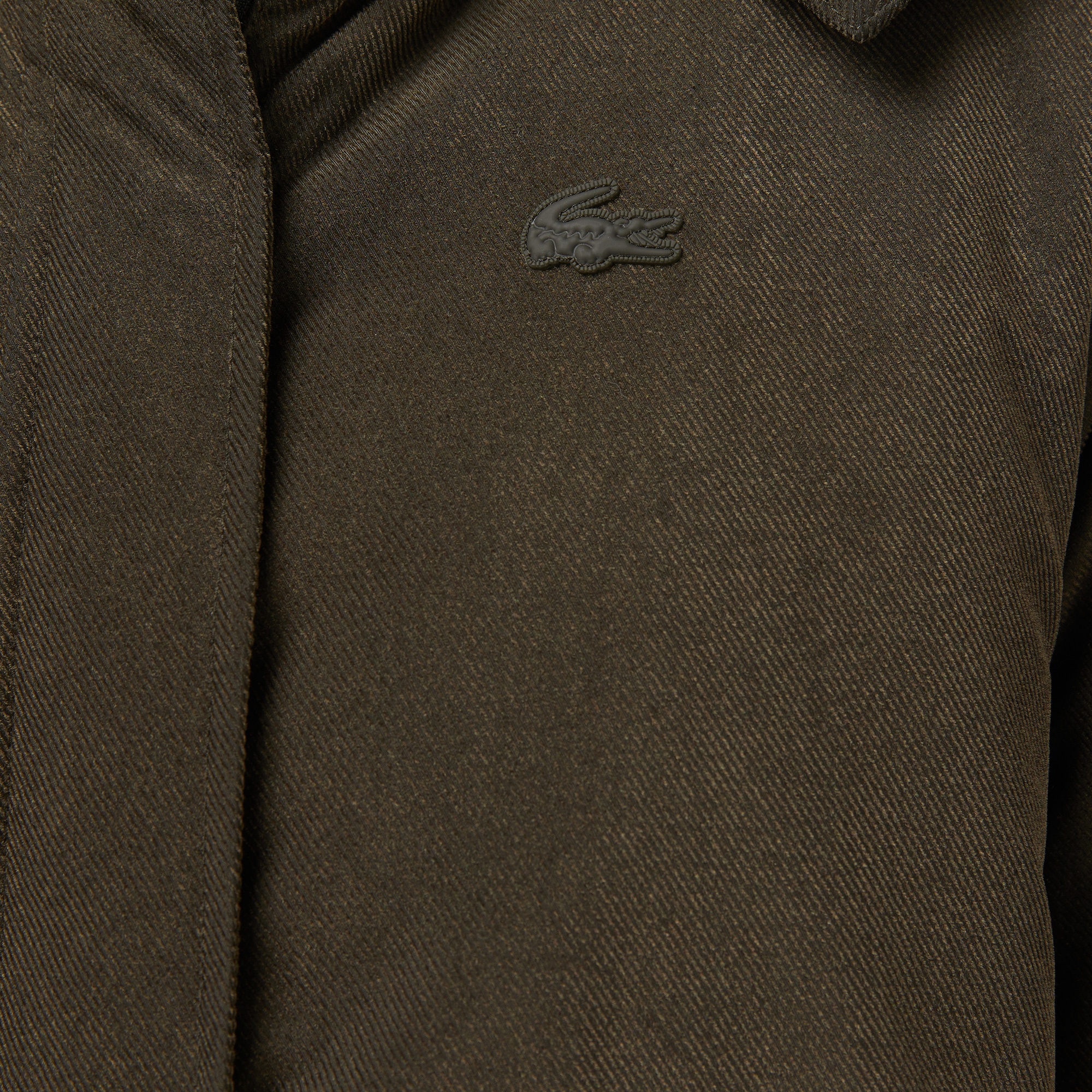 Lacoste Kadın Relaxed Fit Kapüşonlu Haki Mont