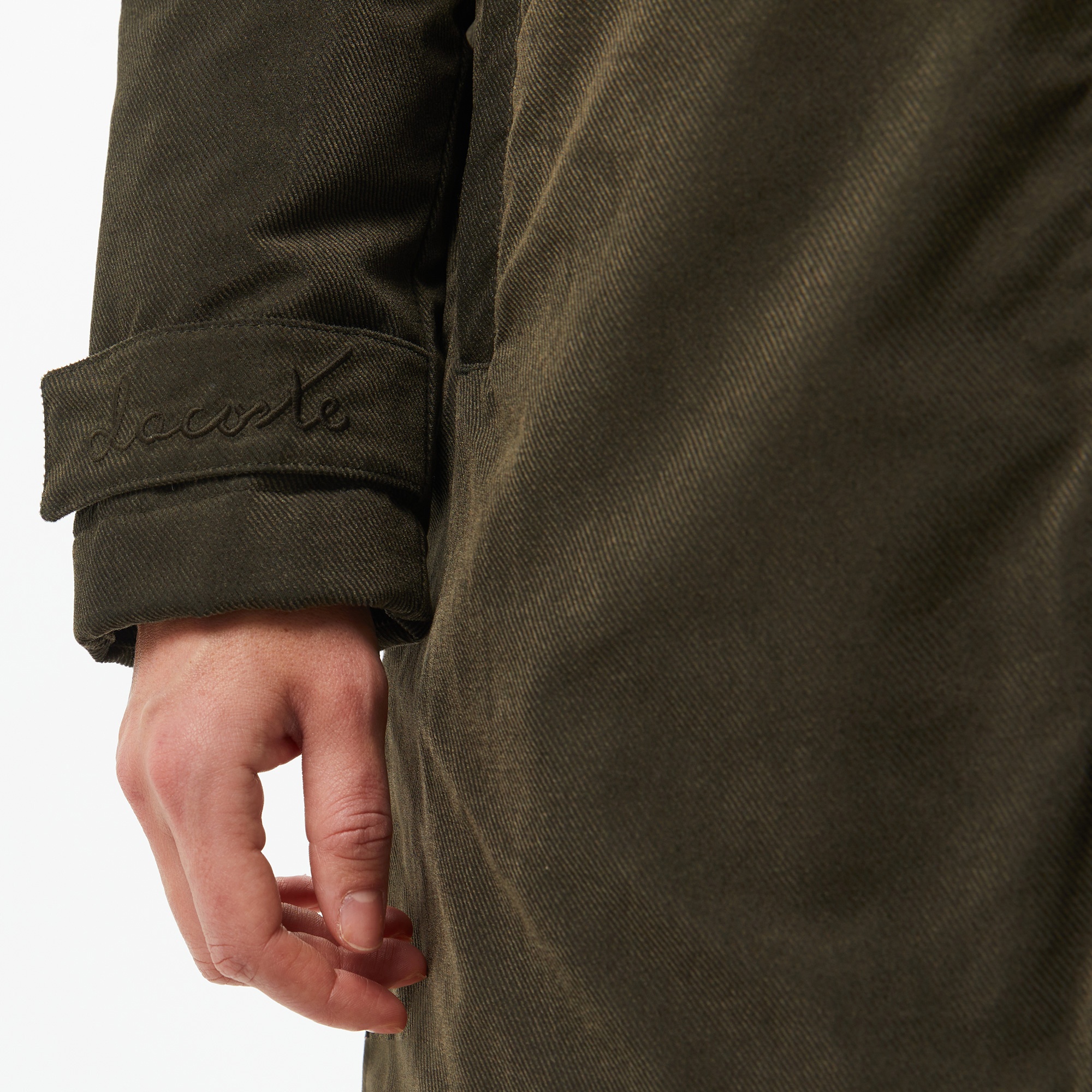 Lacoste Kadın Relaxed Fit Kapüşonlu Haki Mont