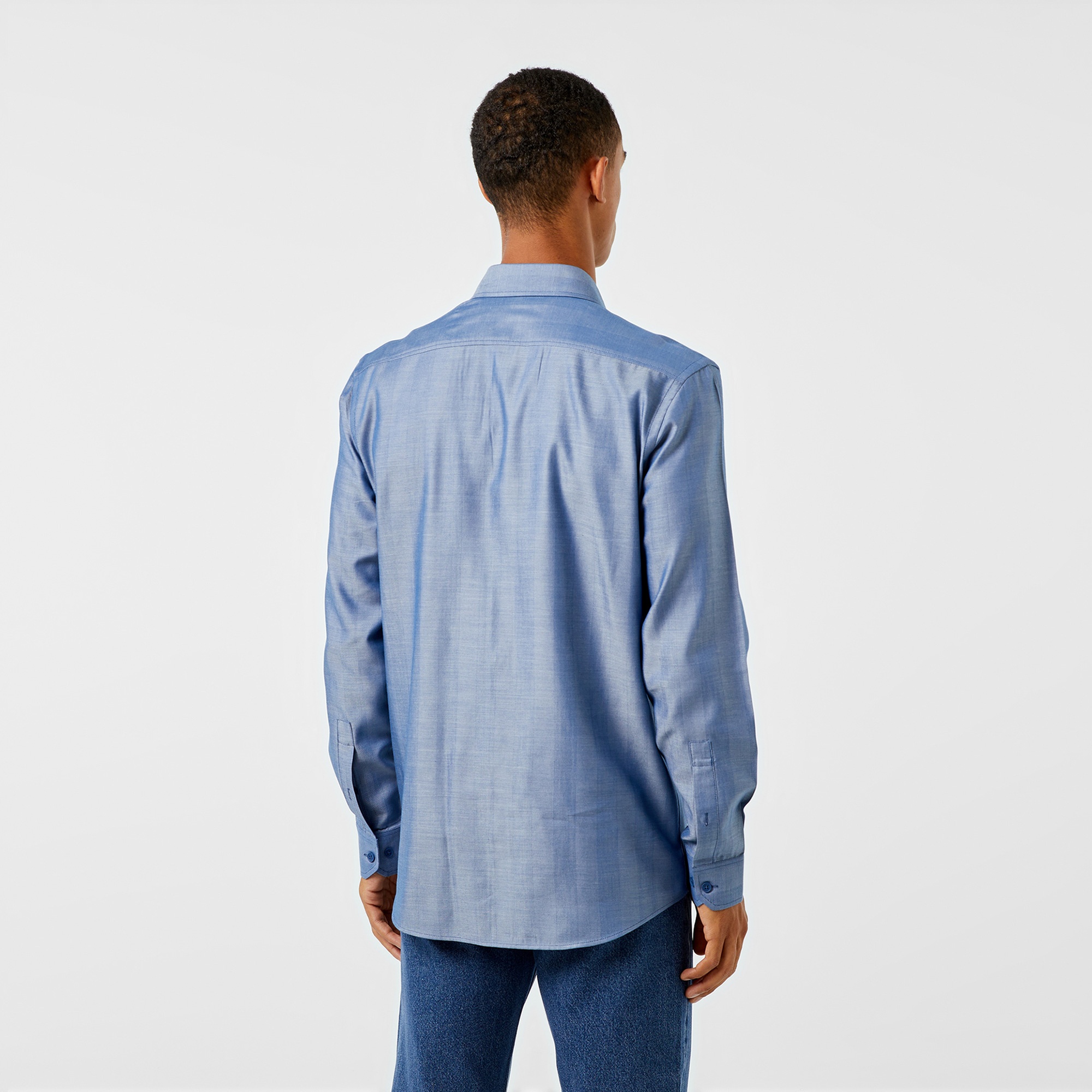 Lacoste Erkek Slim Fit Düğmeli Yaka Koyu Mavi Gömlek