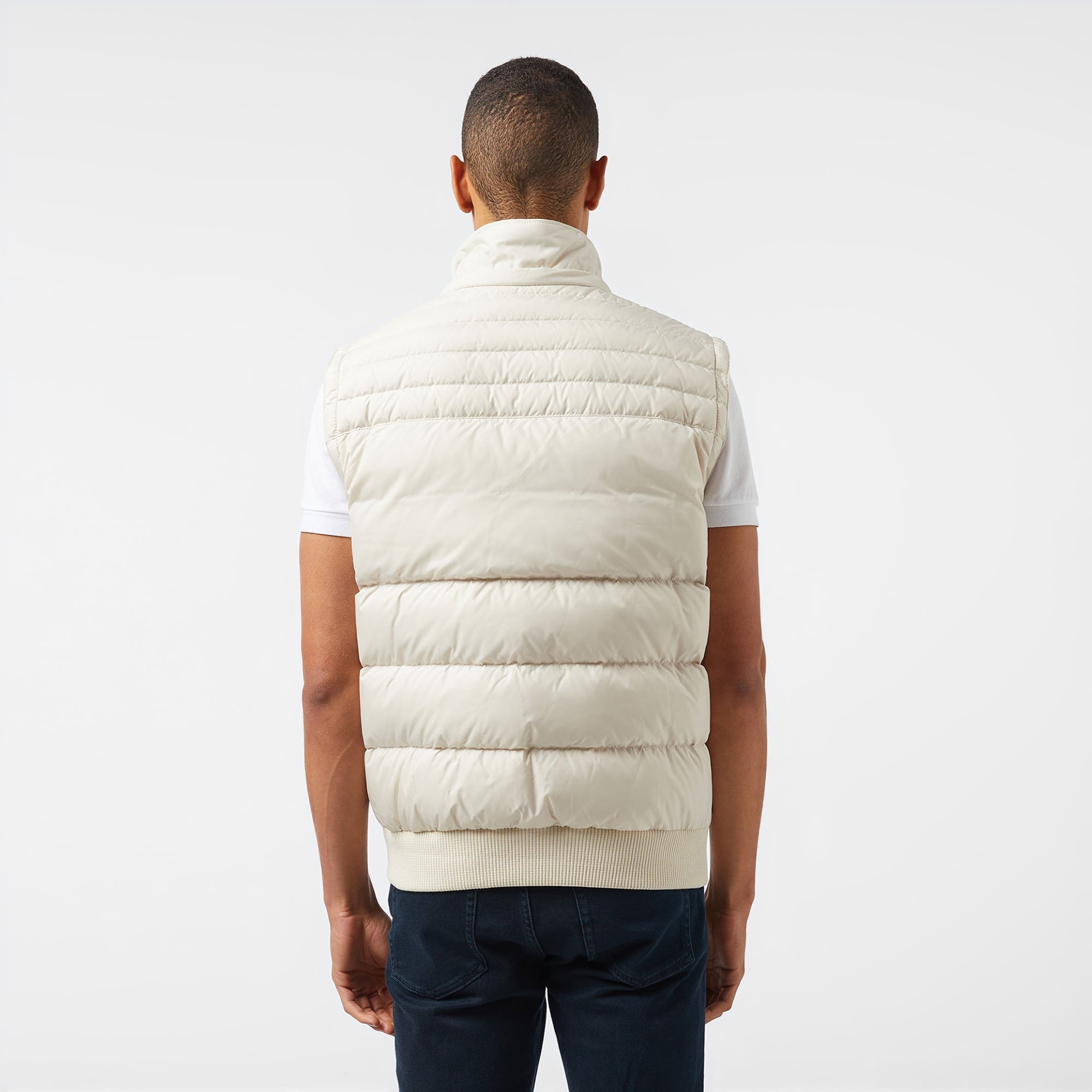 Erkek Kapüşonlu Krem Mont