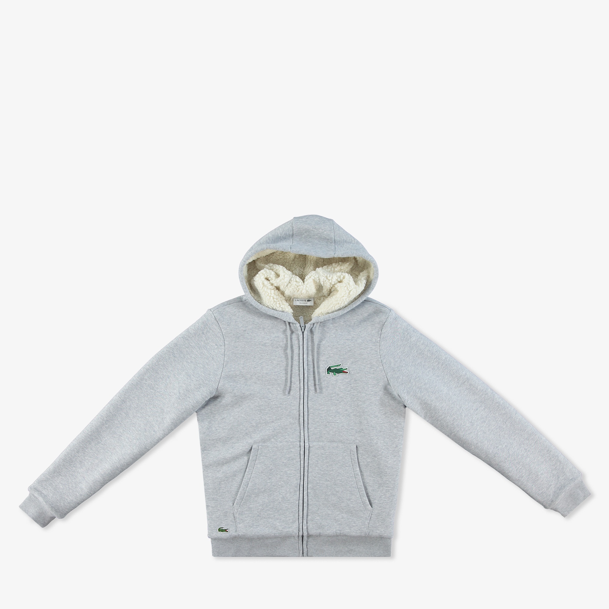Lacoste Erkek Relaxed Fit Kapüşonlu Gri Sweatshirt