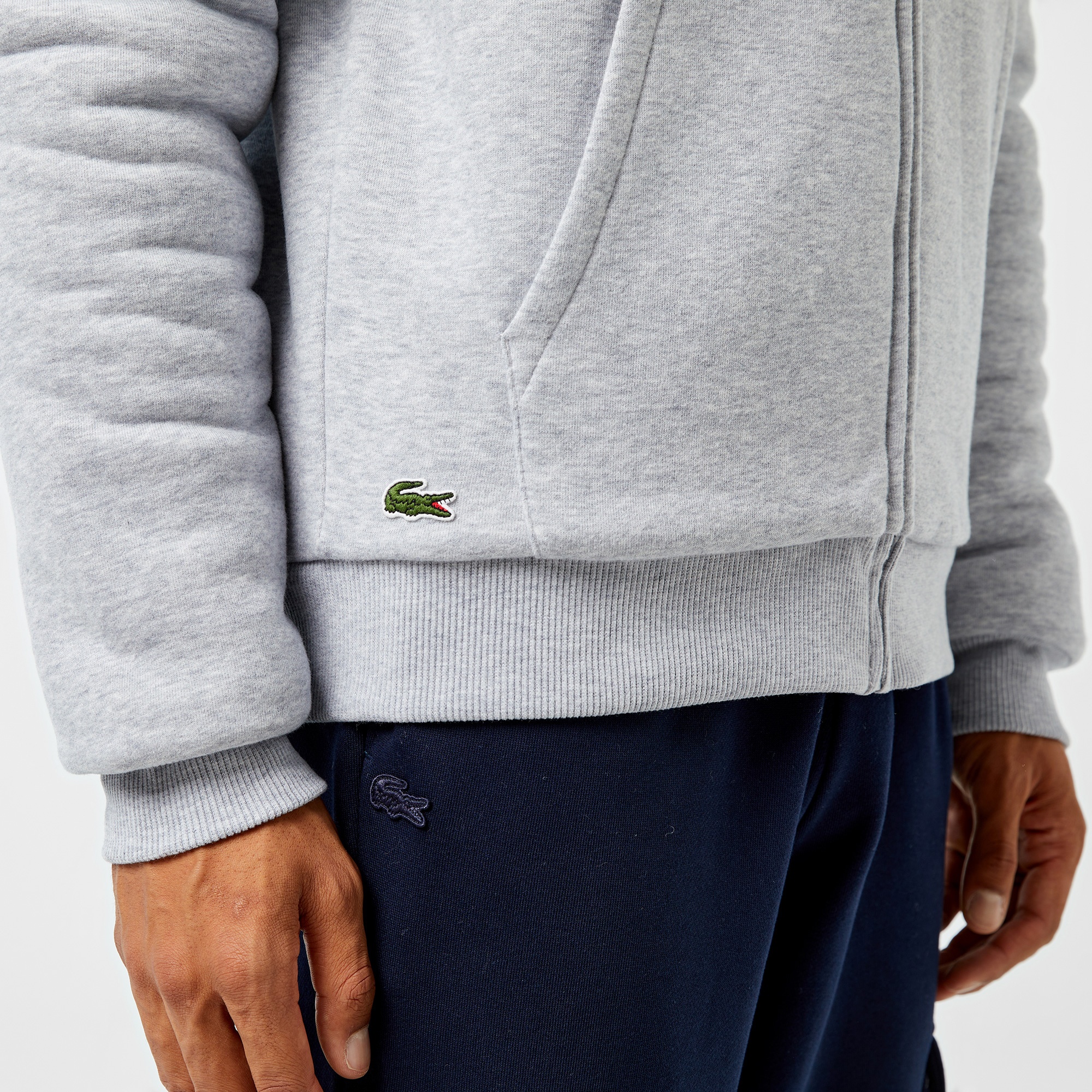 Lacoste Erkek Relaxed Fit Kapüşonlu Gri Sweatshirt